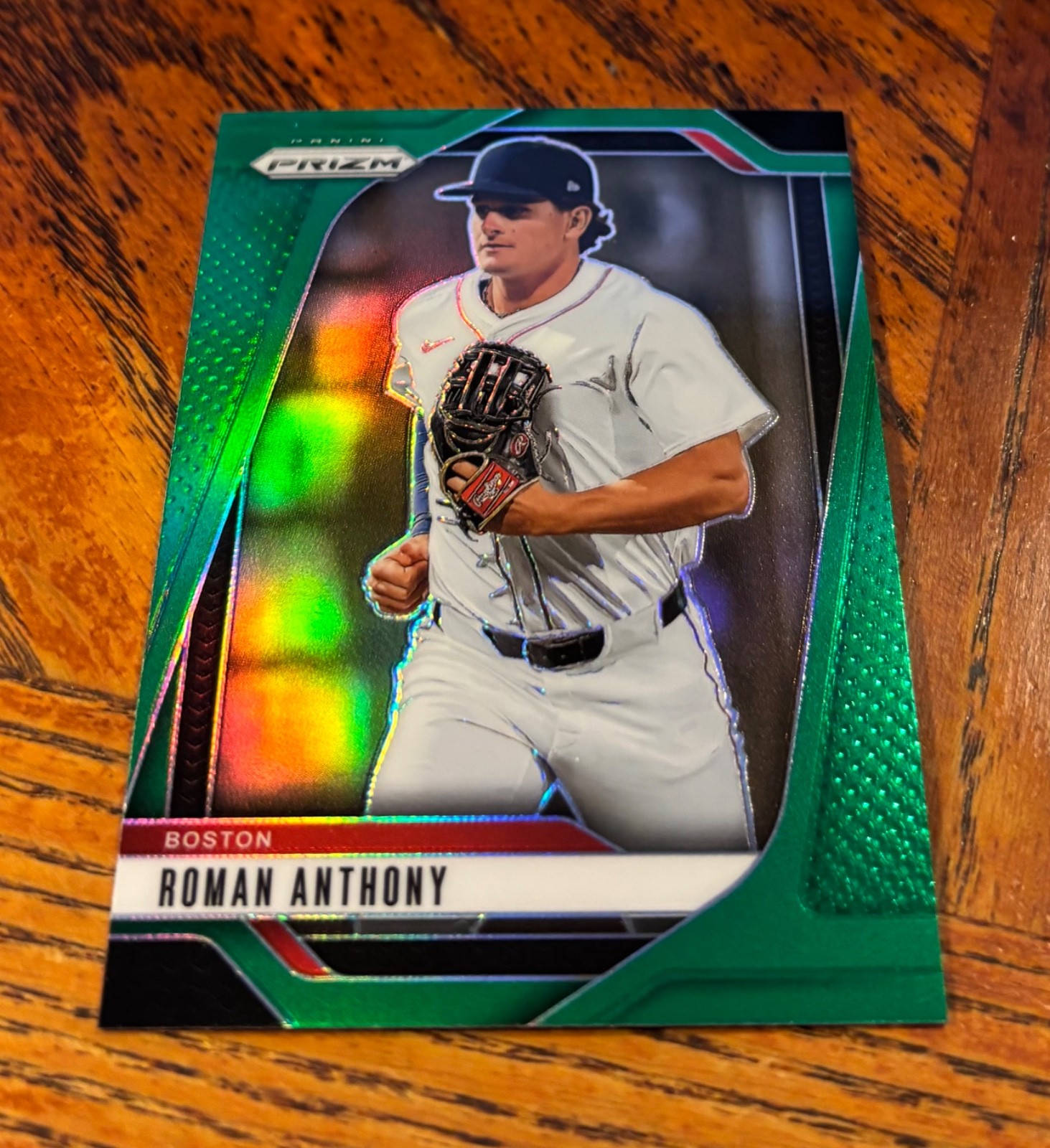 2025 Panini Prizm – Roman Anthony, Roman Anthony #266 Green Prizm (RC)