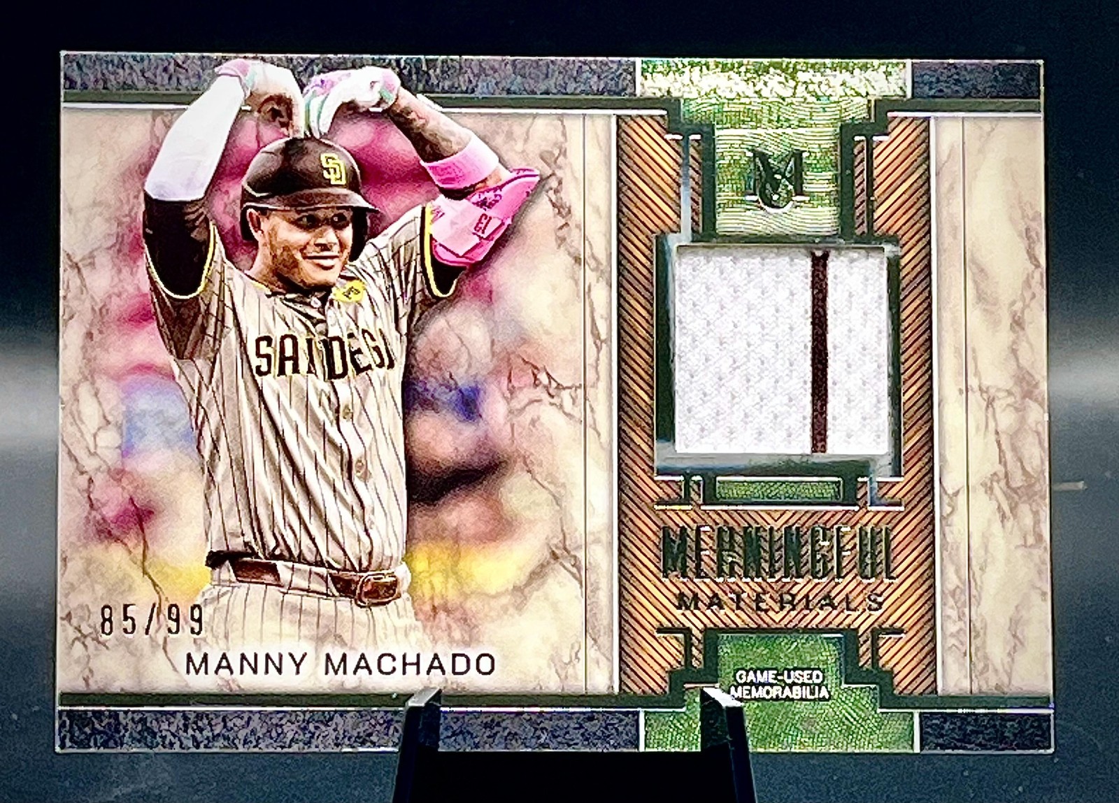 2025 Topps Museum Collection Manny Machado Relic #/99 Dual Color Padres