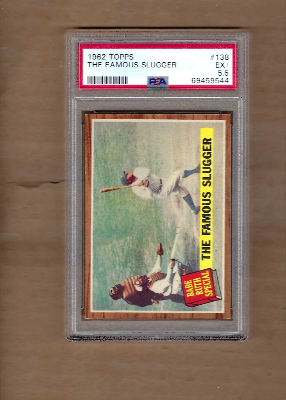 1962 TOPPS THE FAMOUS SLUGGER BABE RUTH # 138 PSA 5.5