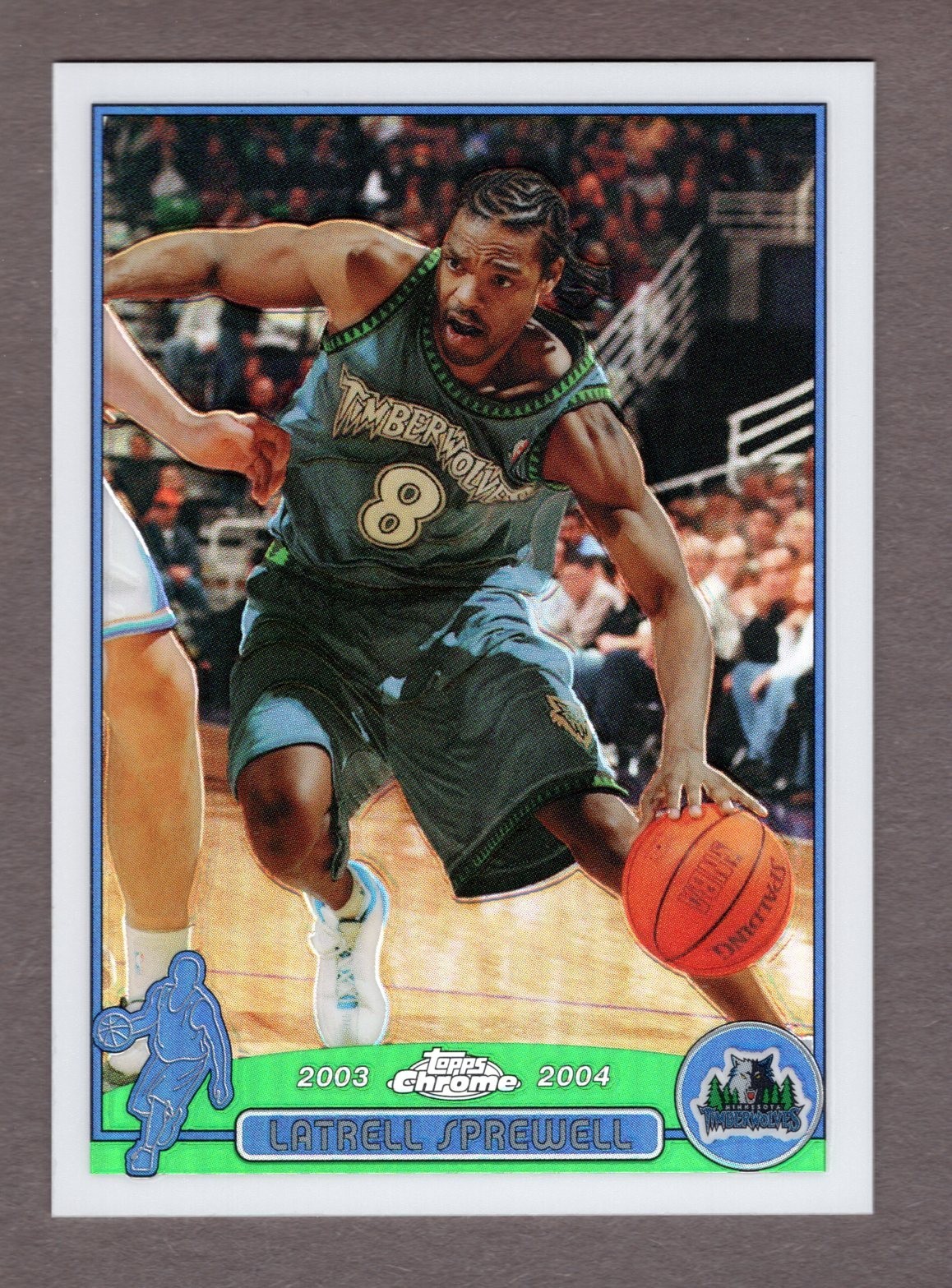 2003-04 TOPPS CHROME LATRELL SPREWELL REFRACTOR CARD #25 **NM-MT** TIMBERWOLVES