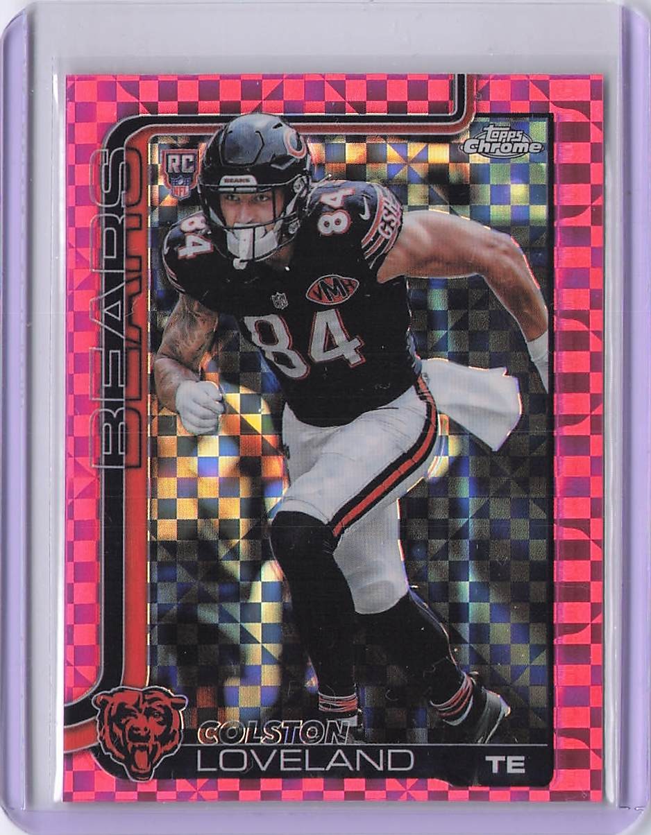 2025 Topps Chrome #345 Colston Loveland Pink X-Fractor