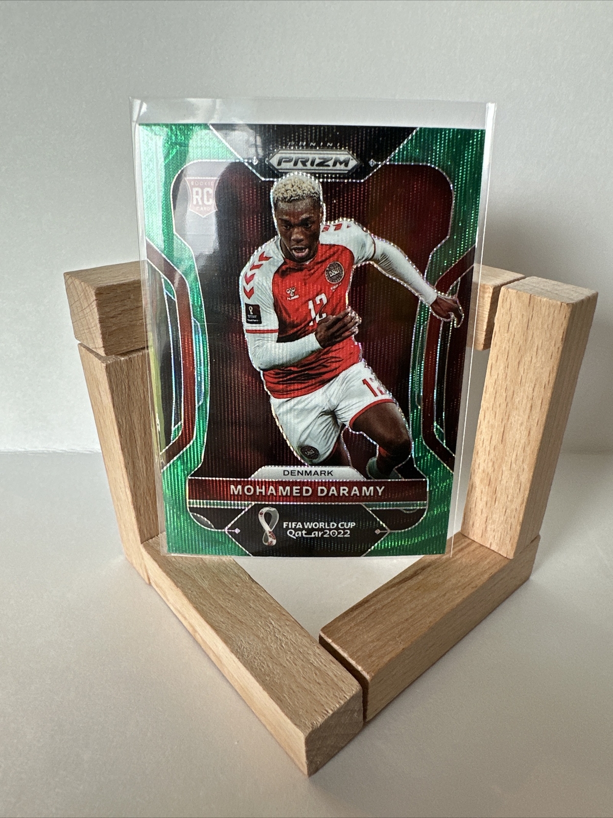 2022 Panini Prizm World Cup Green Wave Mohamed Daramy Rookie #74 Denmark