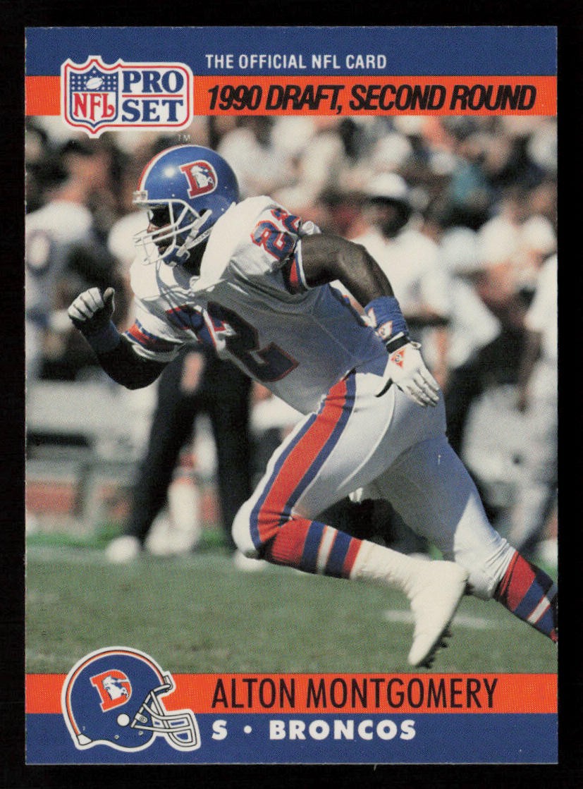 Alton Montgomery 1990 Pro Set #721 RC Rookie Denver Broncos
