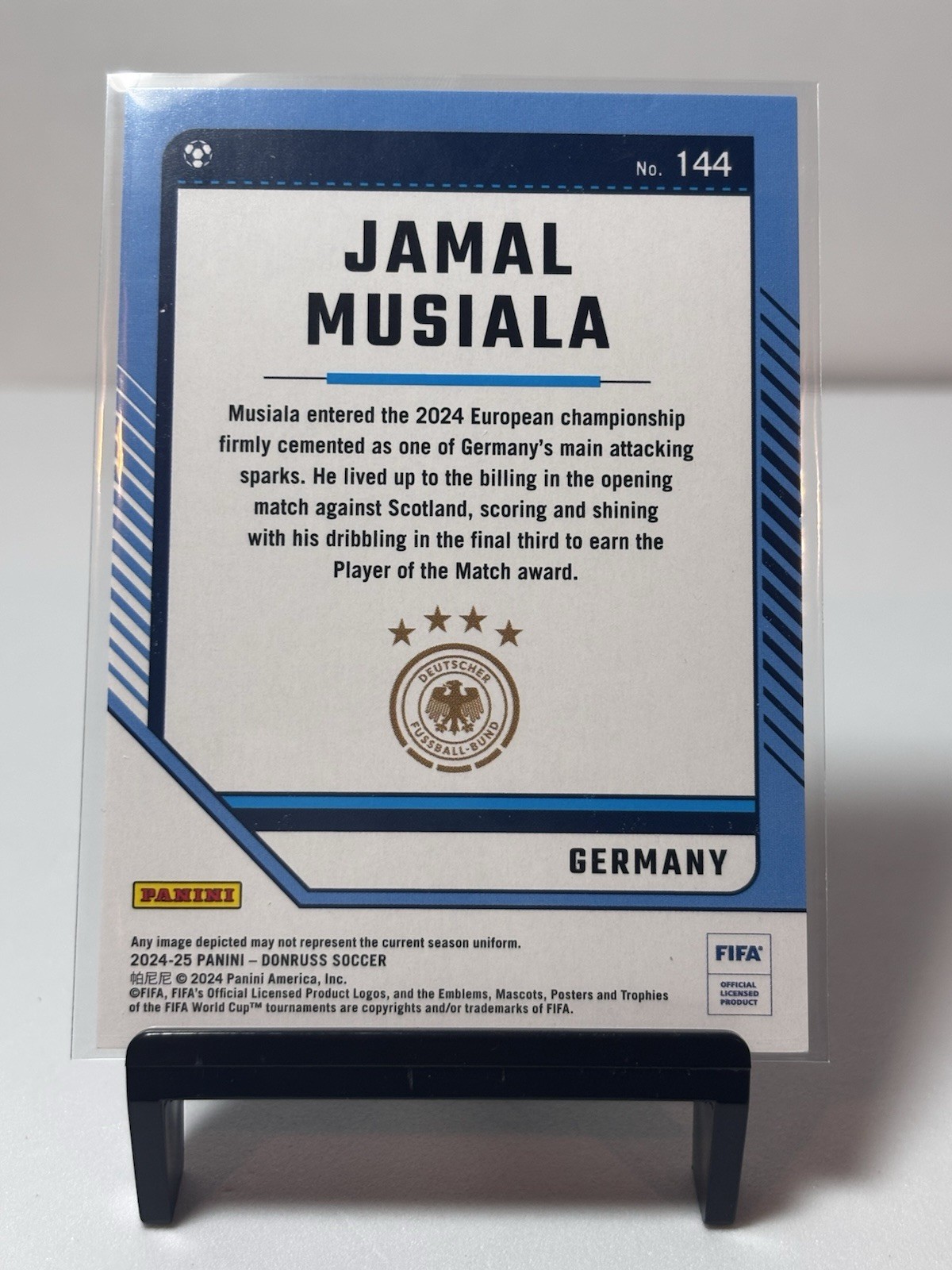 Jamal Musiala 2024-25 Donruss FIFA Blue Cubic /99 – Bayern Munich & Germany