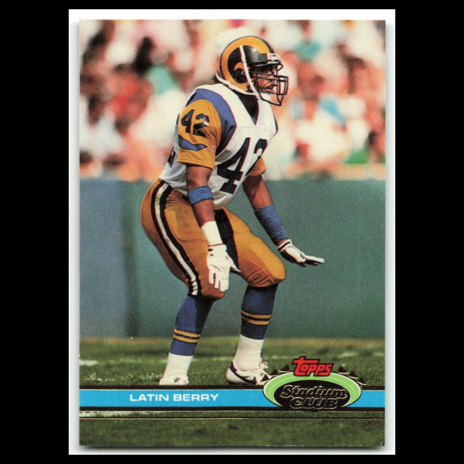 Latin Berry Rookie #376 1991 Topps Stadium Club Los Angeles Rams Football Card