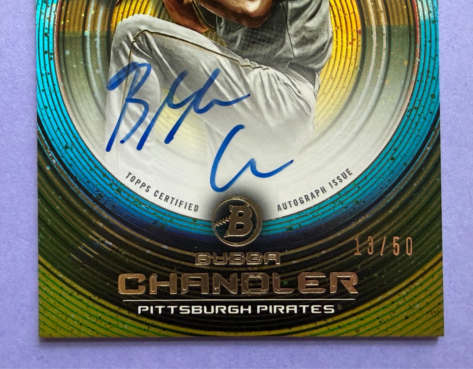 2022 Bowman Inception /50 Gold Bubba Chandler Auto #PA-BC – PIT Rookie