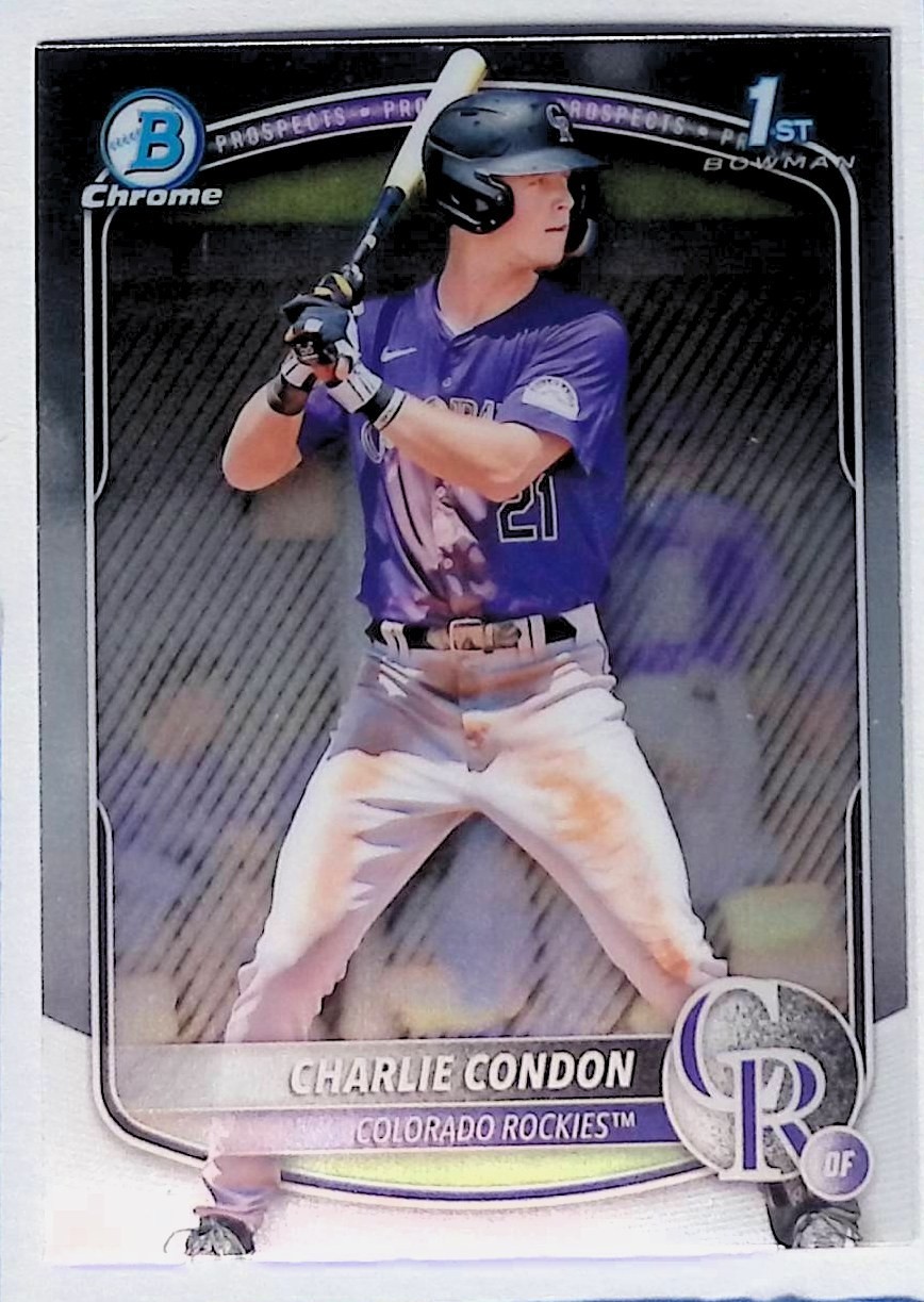 CHARLIE CONDON ROCKIES RC 1st card 2025 BOWMAN CHROME PROSPECTS #BCP-75