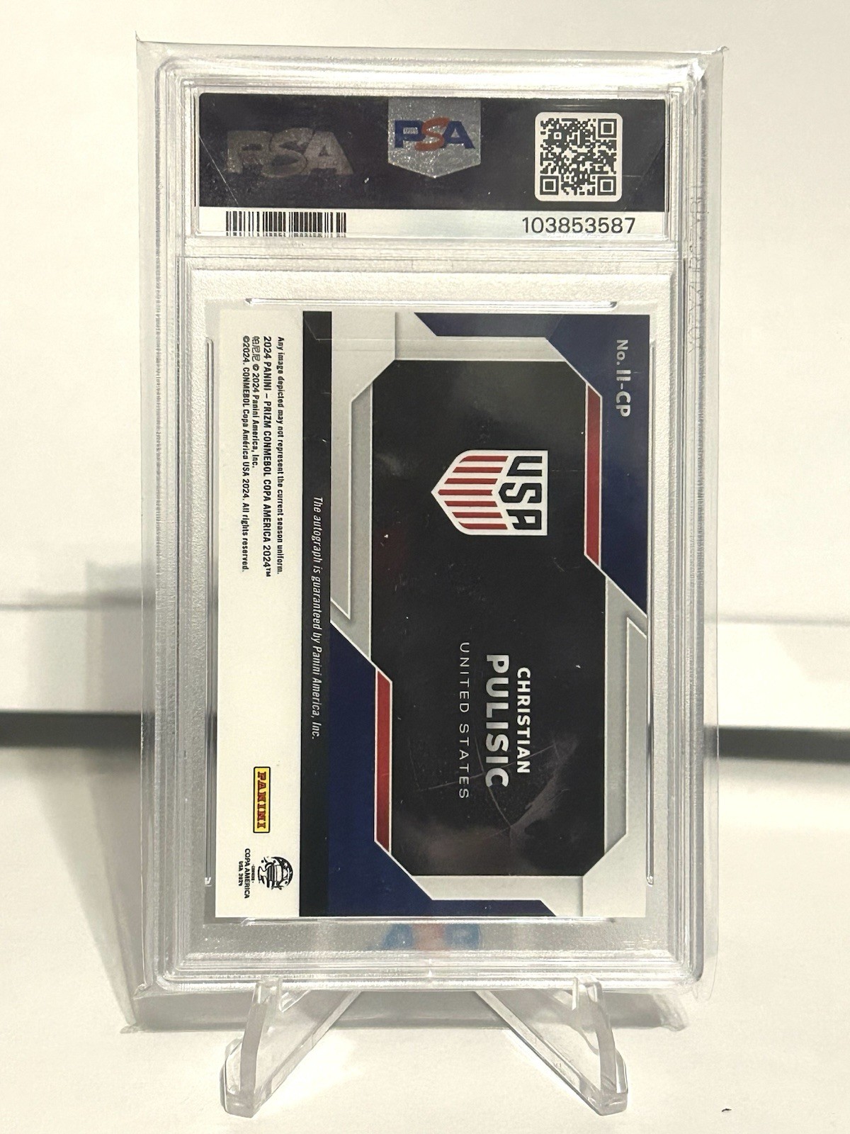 2024 Panini Prizm Copa America – International Ink Christian Pulisic PSA Auto
