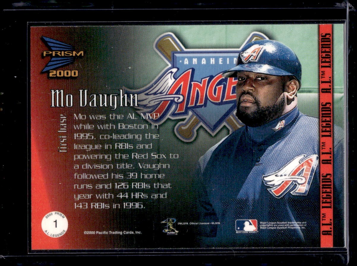 2000 Pacific Prism AL/NL Legends #A1 Mo Vaughn