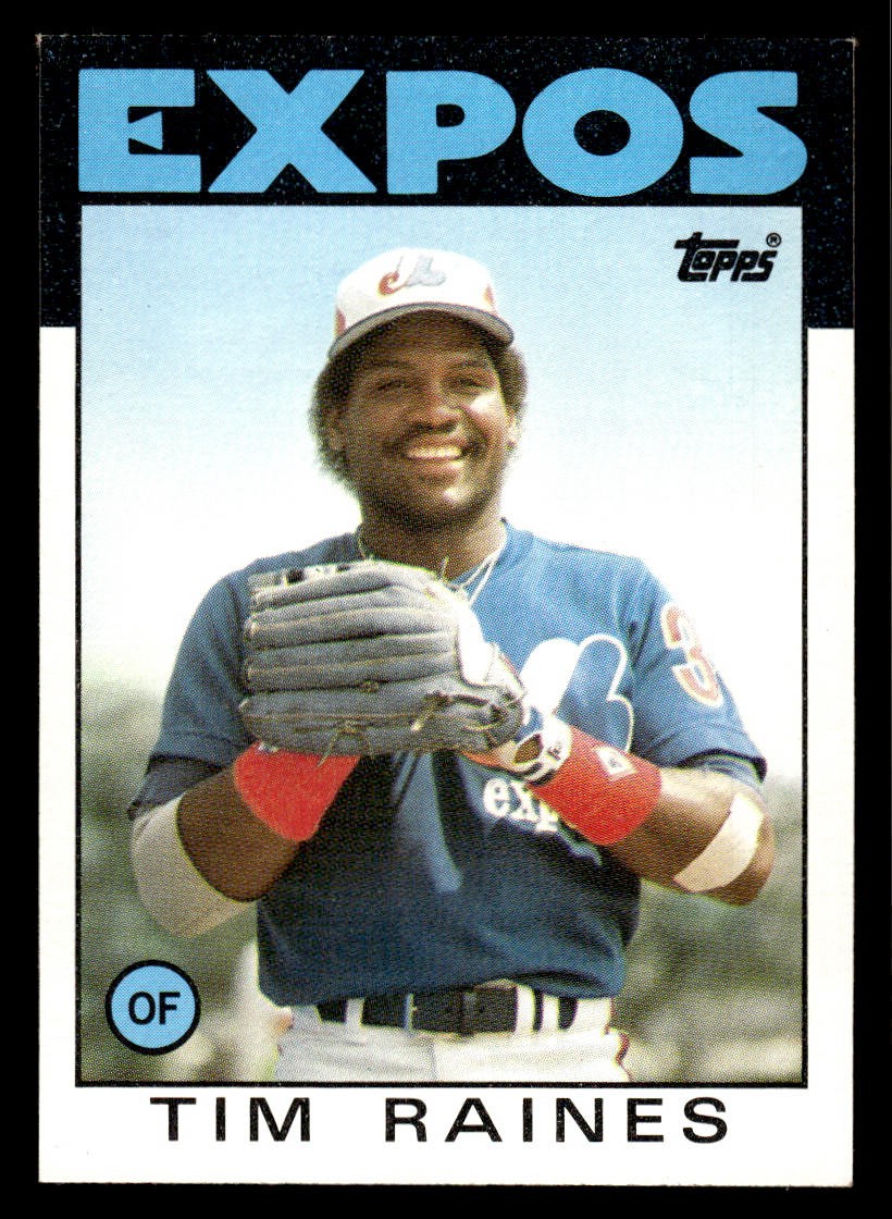 1986 Topps #280 Tim Raines Card Montreal Expos