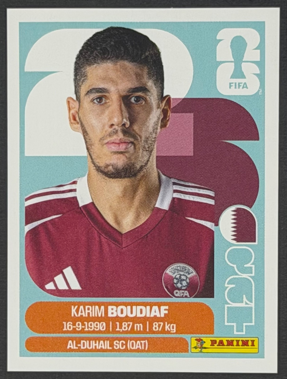 Panini FIFA World Cup 2026 Sticker QAT10 Karim Boudiaf – Qatar