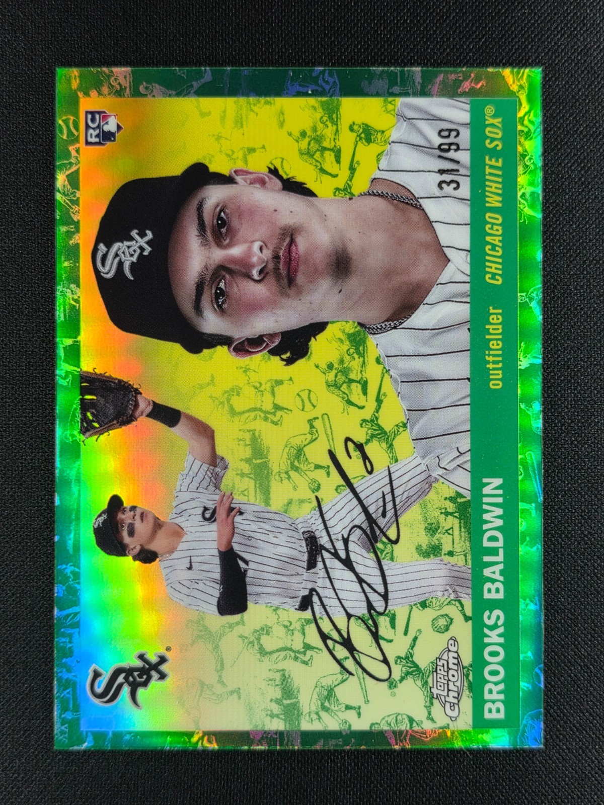 Brooks Baldwin 2025 Topps Chrome Platinum Green Toile Refractor 31/99 RC #252