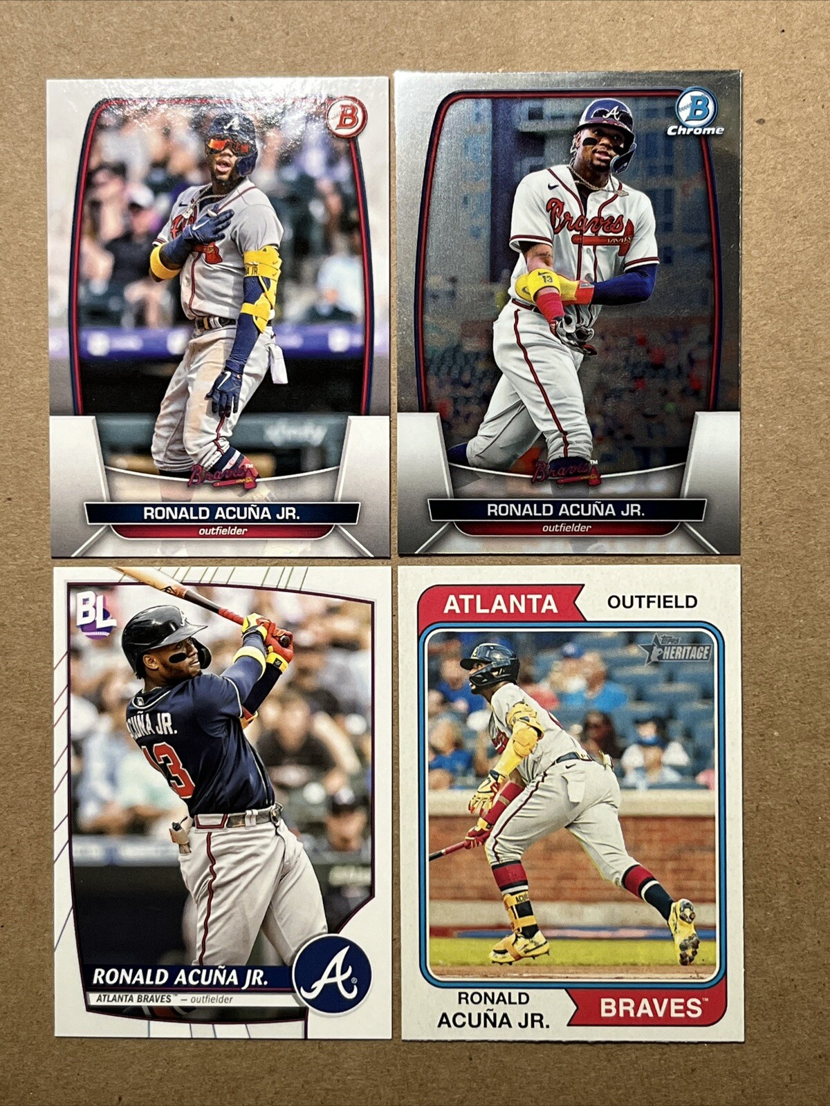 Ronald Acuna Jr 2023 Bowman Paper & Chrome & Topps Big League & Heritage