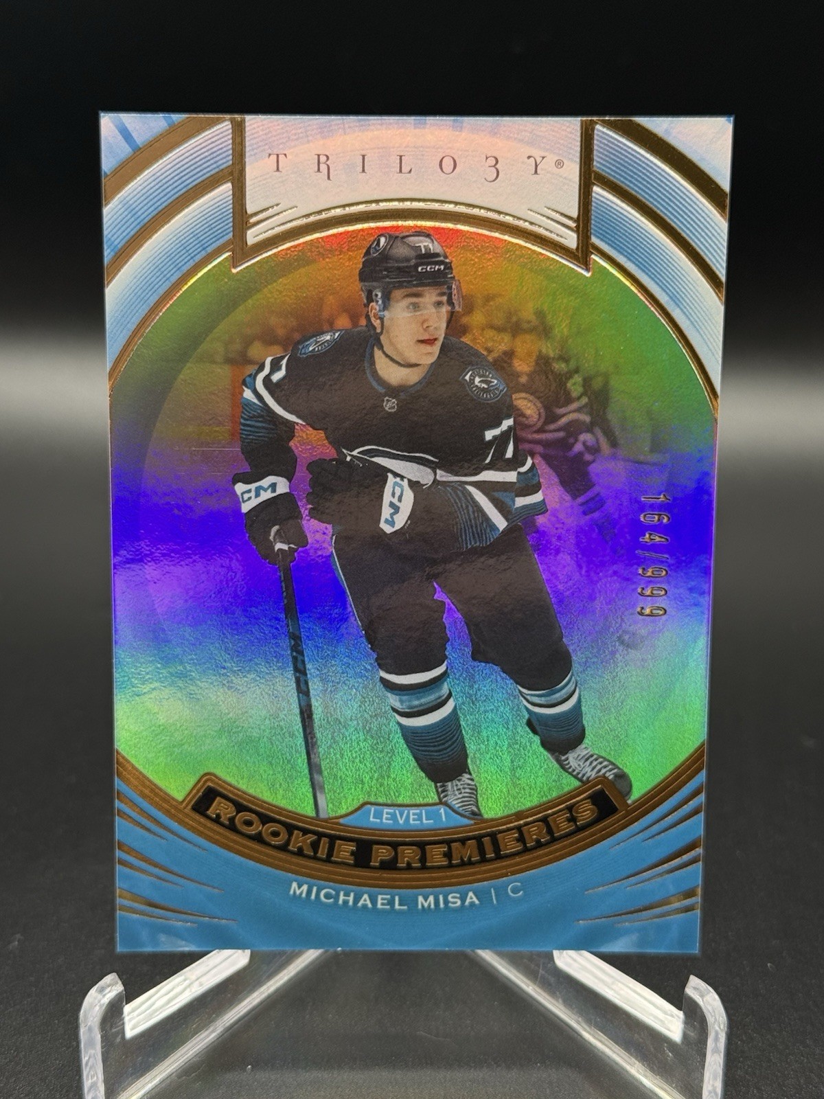 2025-26 UD Extended Series Michael Misa #T-19 Trilogy RC Premieres Level 1 /999
