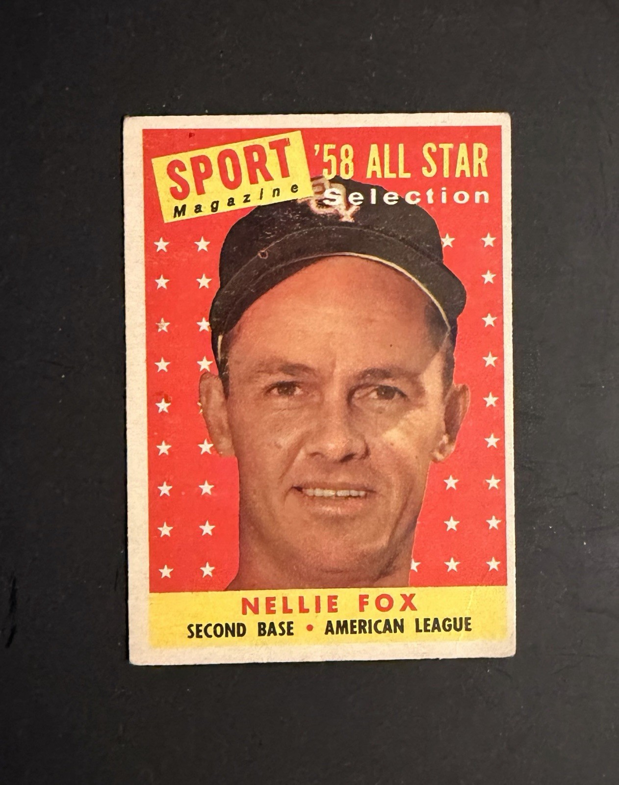 1958 Topps Hall Of Fame Nellie Fox All-Star Baseball Card #479
