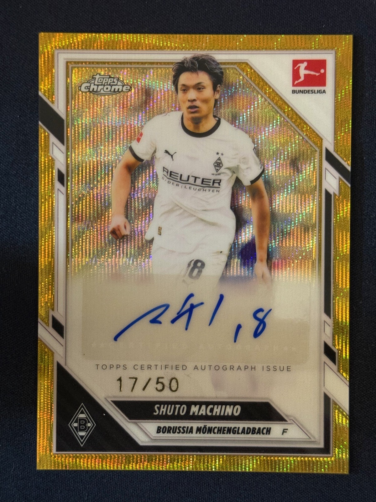 2025-26 Topps Chrome Bundesliga Machino Gold Auto /50 Borussia Monchengladbach