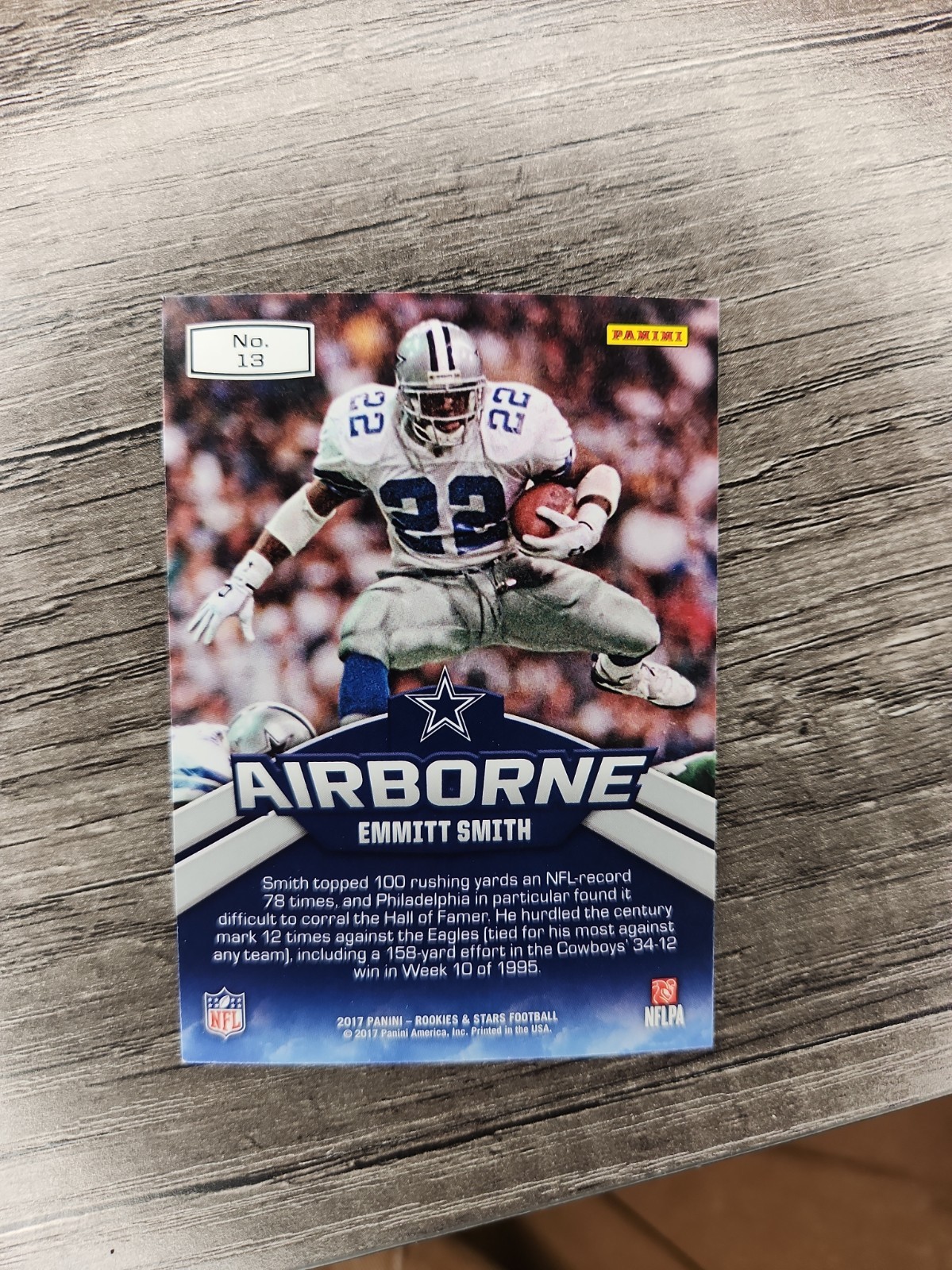 2017 Panini Rookies & Stars – Airborne Emmitt Smith #13