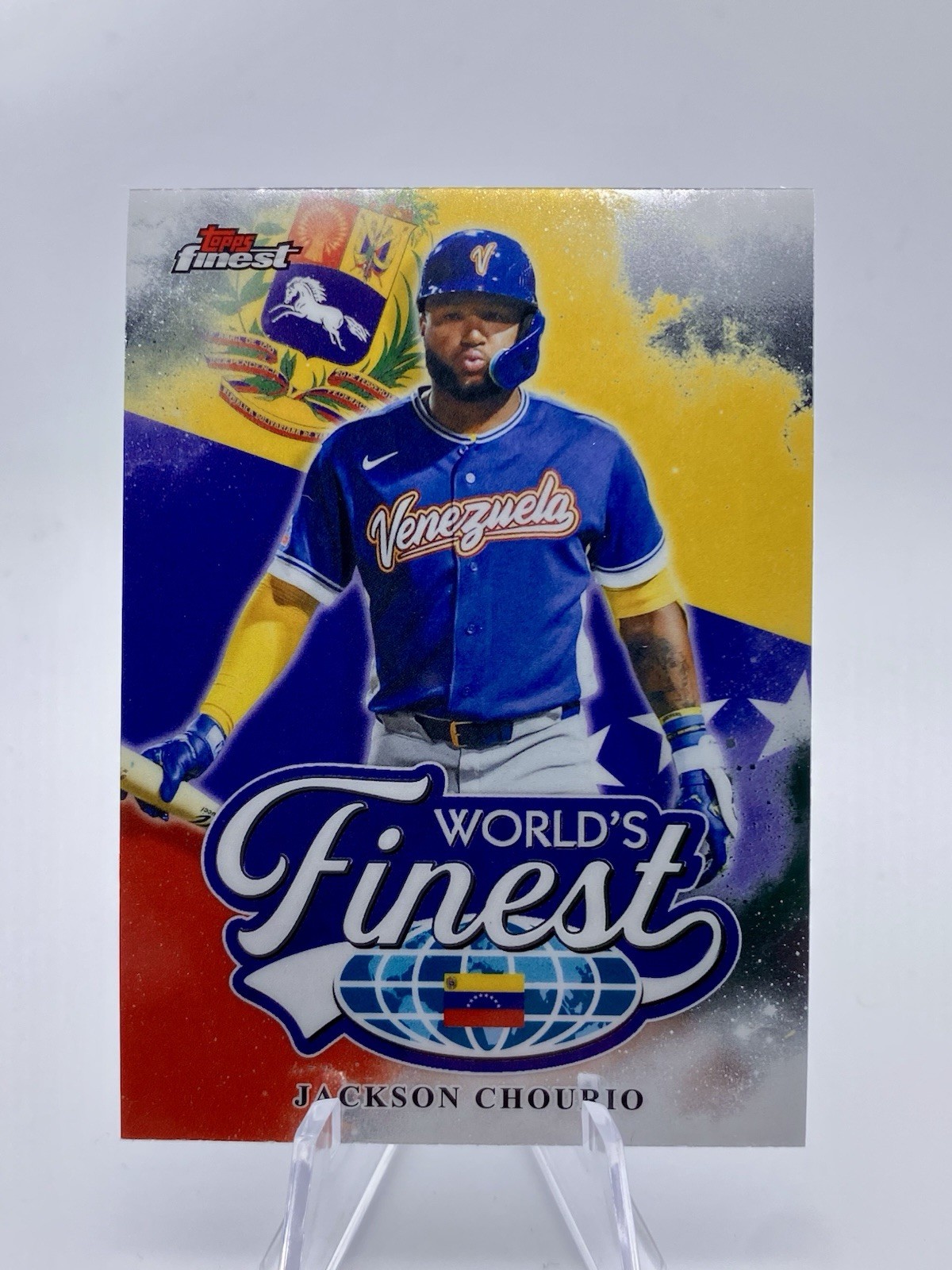 2026 Topps Finest #WF-26 Jackson Chourio WORLD’S FINEST – Venezuela