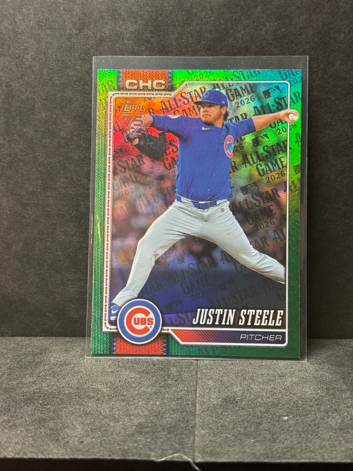 2026 Topps All-Star Game Justin Steele Green Foil Parallel /99 Cubs ASG #486