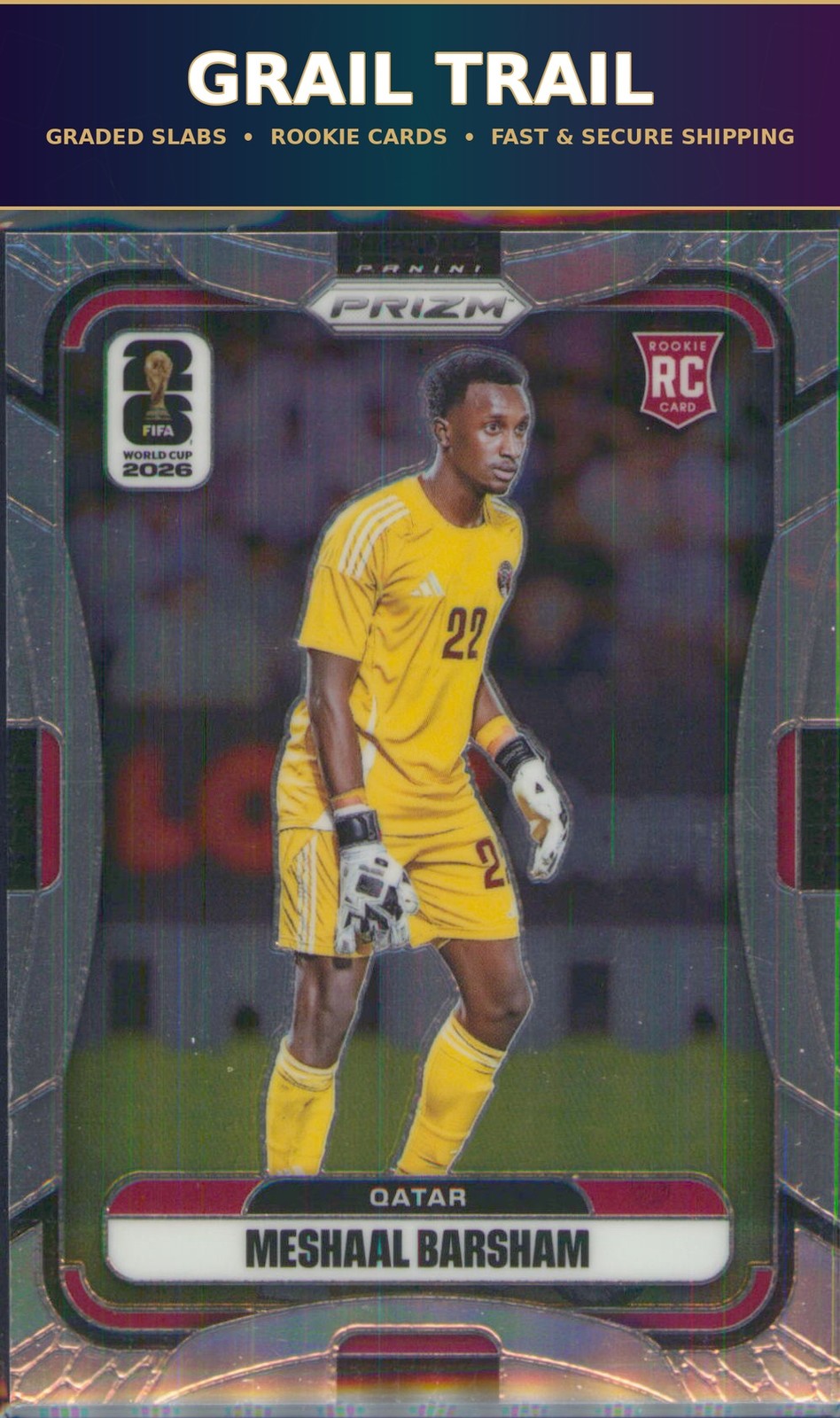 Meshaal Barsham 2026 Panini Prizm FIFA World Cup #376 Qatar