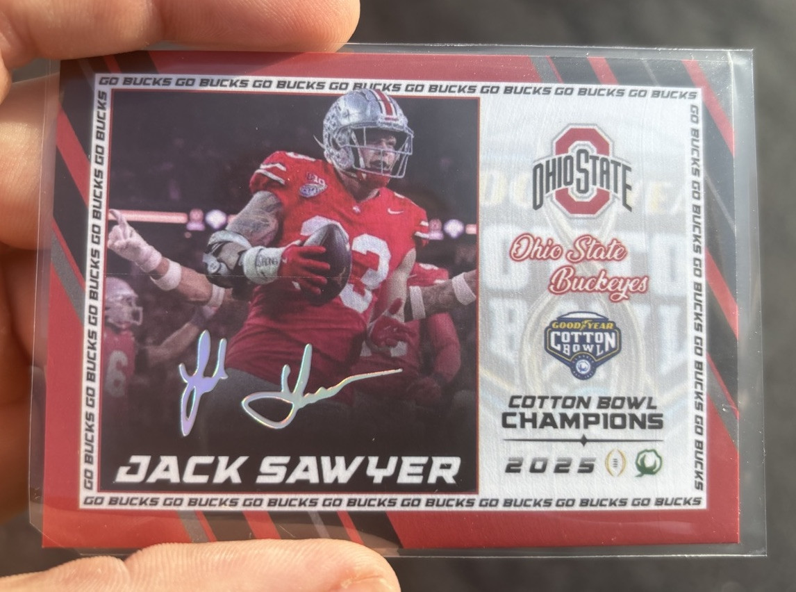 Jack Sawyer Ohio State Football Card Sugar Bowl CFP Holo Auto SP Buckeyes