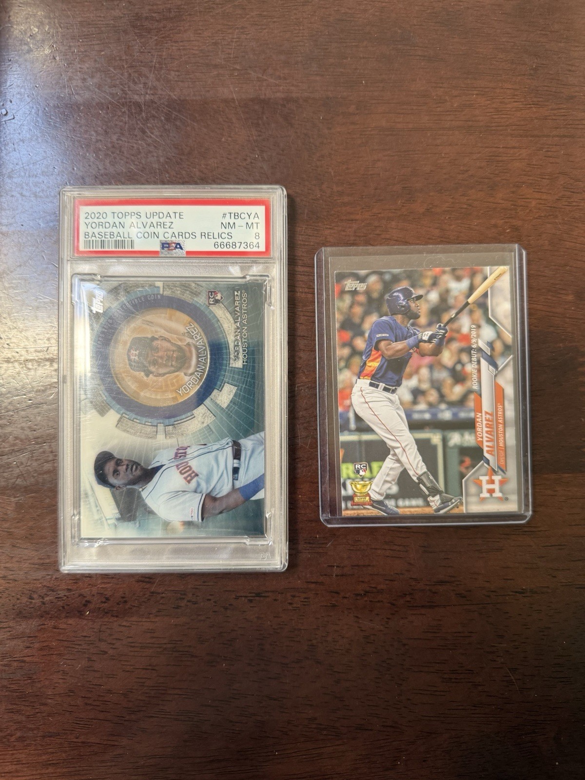 2020 Topps Update Coin Relic Yordan Alvarez #TBC-YA RC And Rookie Update U-300