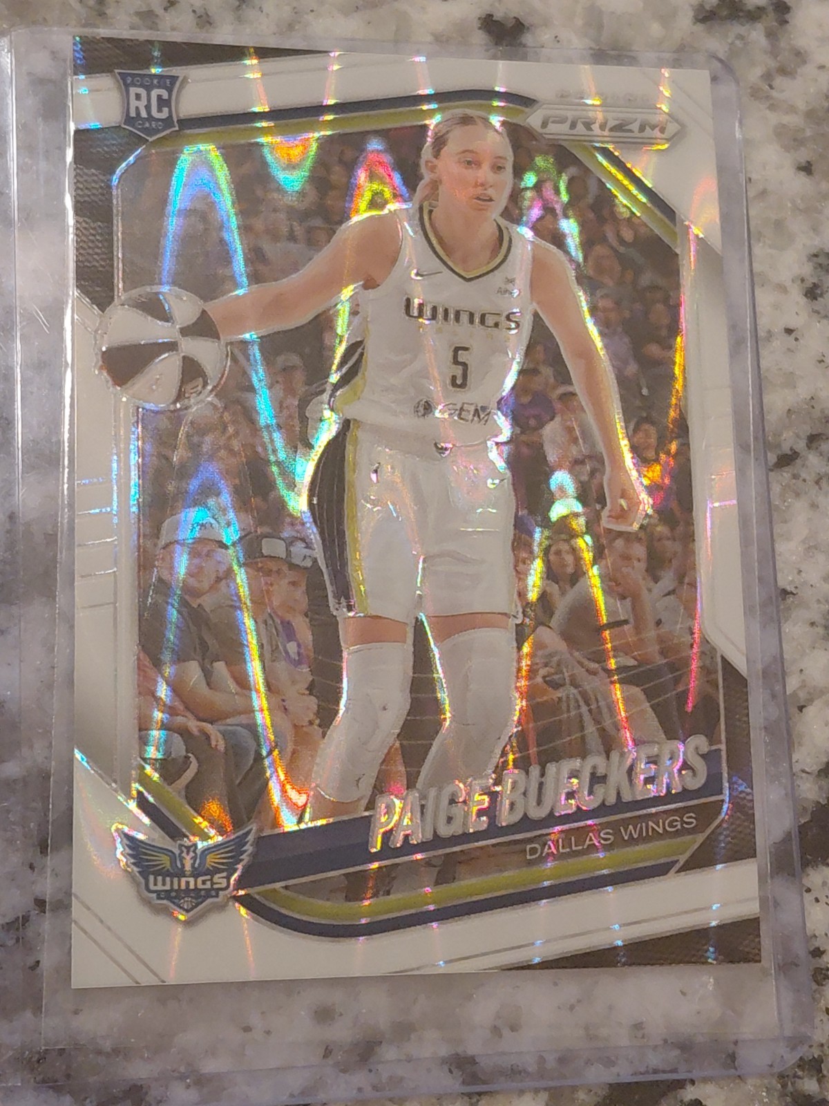 Panini 2025 Prizm White Seismic WNBA Paige Bueckers Rookie #5 Dallas Wings