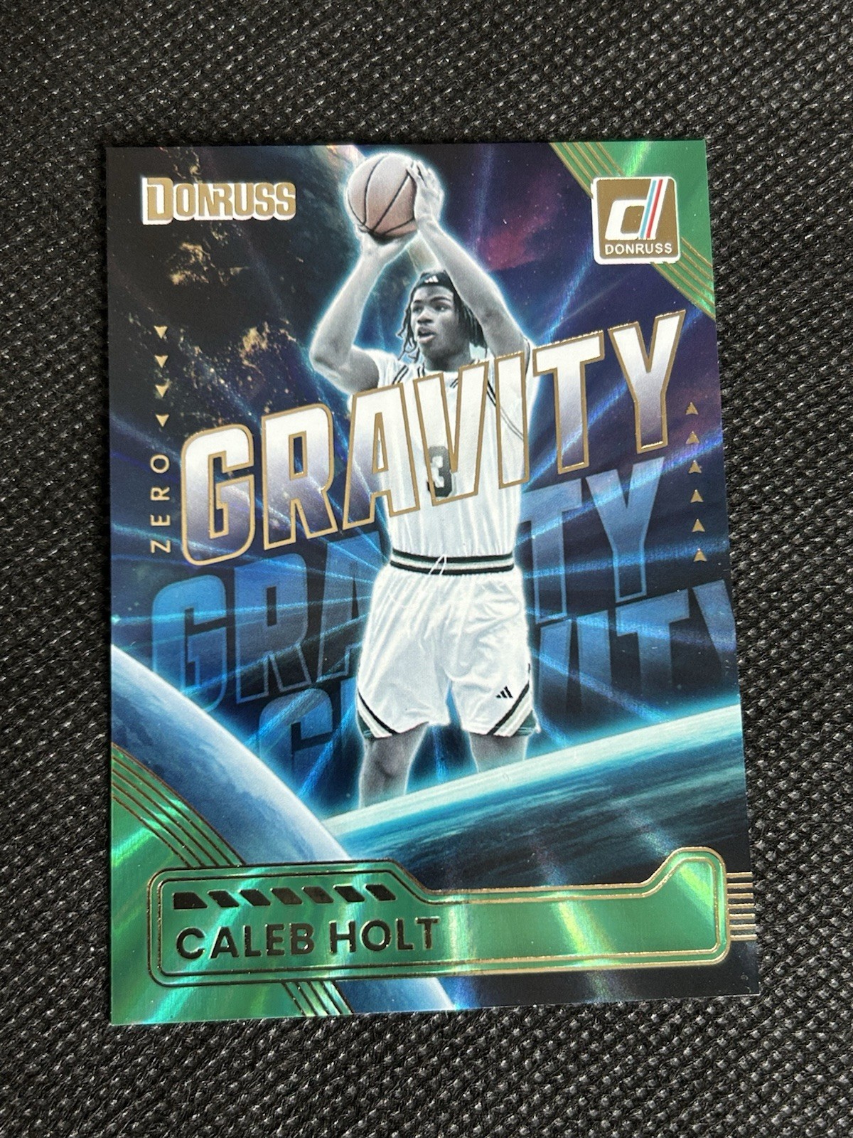 2025-26 Donruss Basketball Zero Gravity Green Holo Laser #2 Caleb Holt
