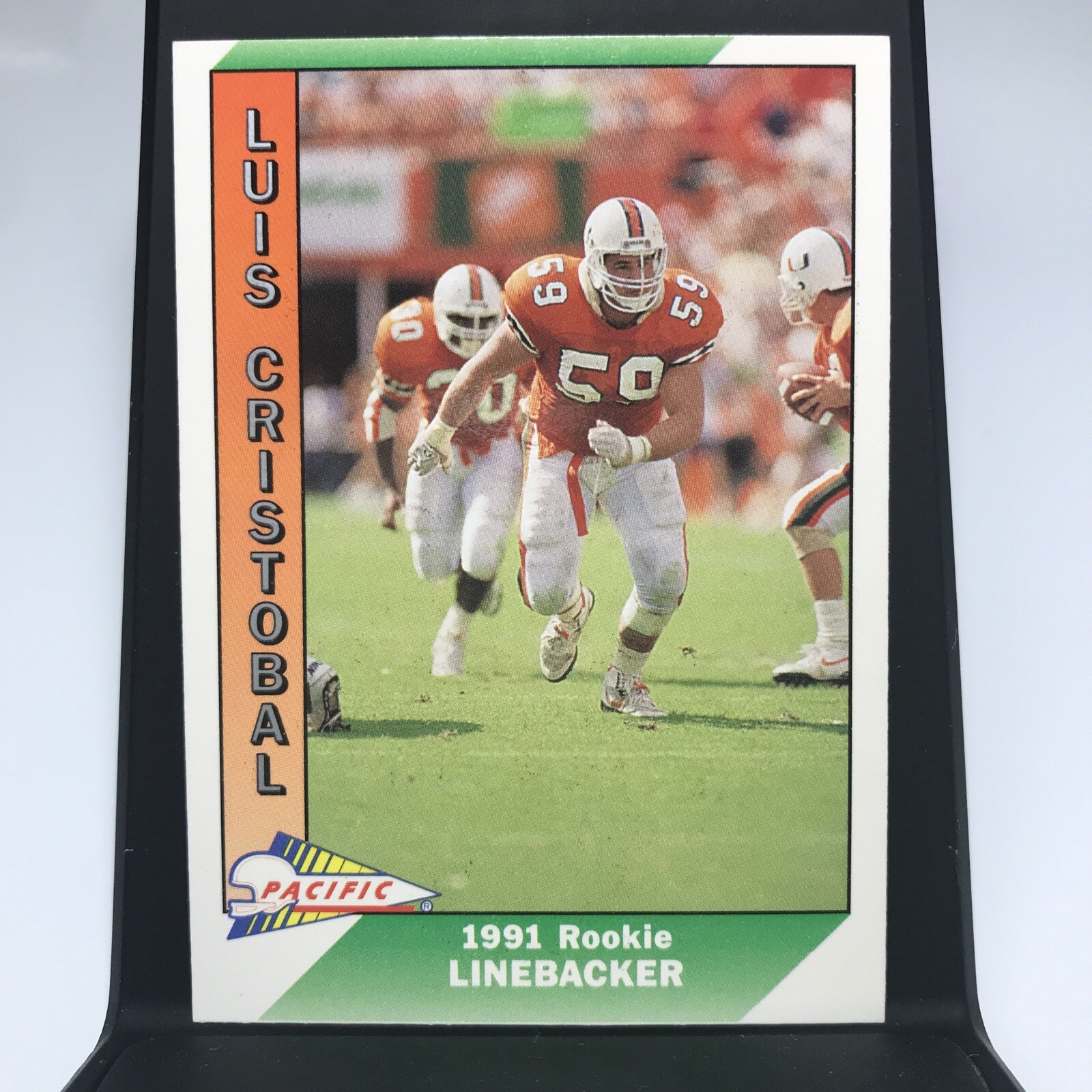 Luis Cristobal Rookie 1991 Pacific Football #548 NFL New York Giants Hurricanes