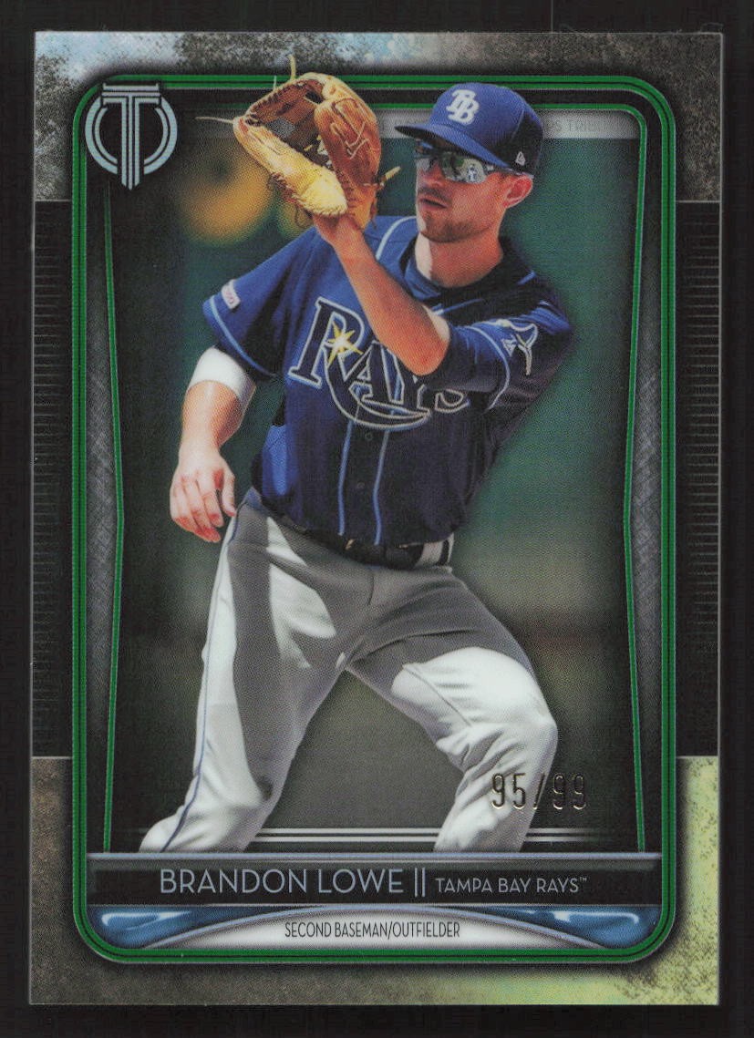 2020 Topps Tribute Brandon Lowe Green #/99 #77 Card