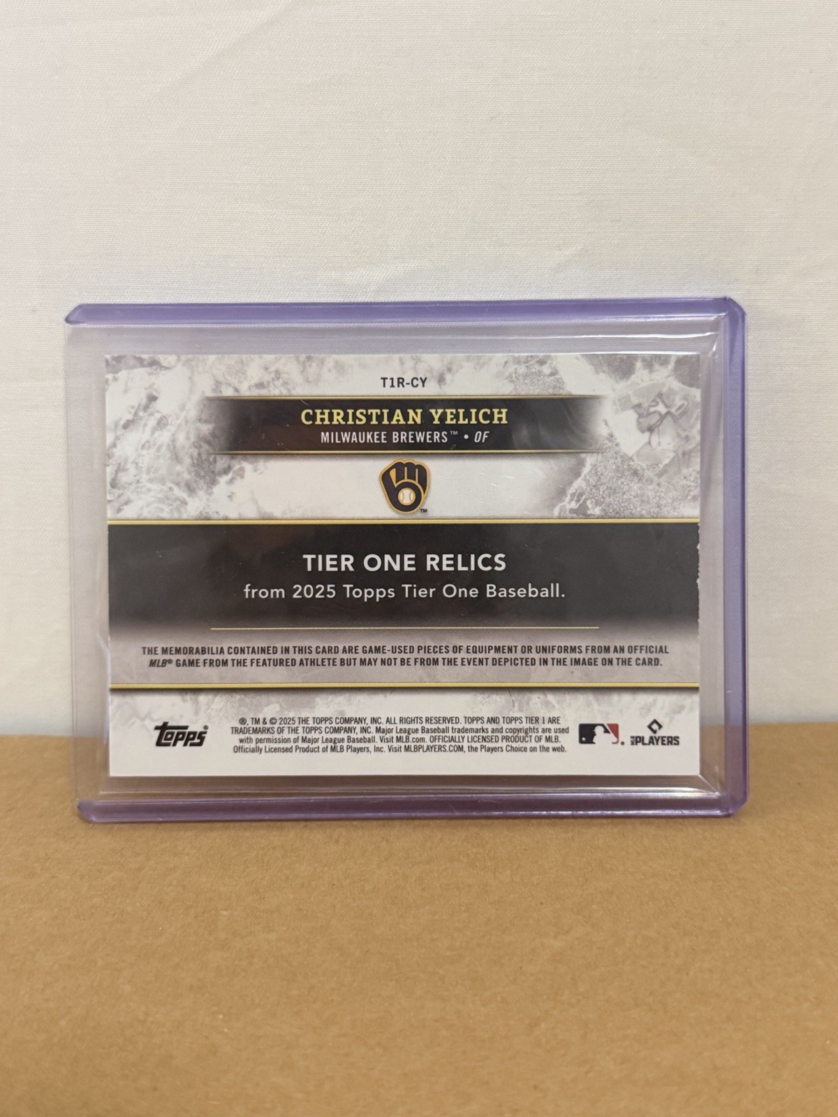 2025 Topps Triple Threads Christian Yelich Dual Patch /25 #12/25 Brewers