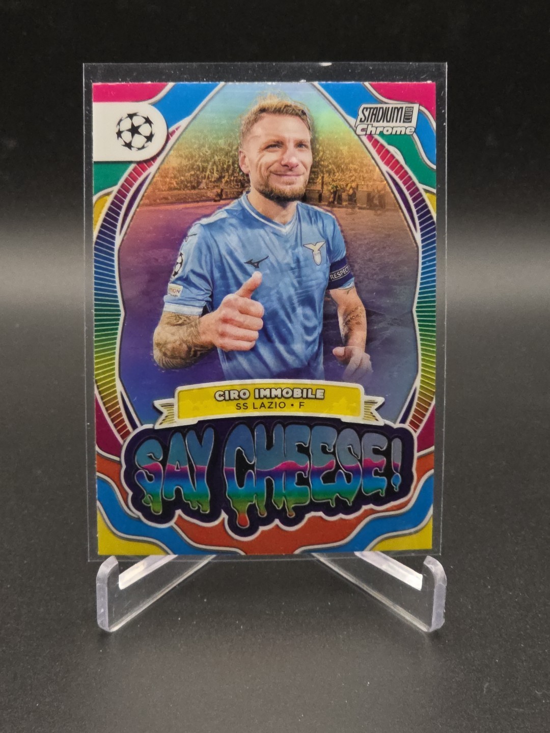 2023-24 Stadium Club Chrome UCL – Ciro Immobile #SC-CI – Say Cheese! Refractor