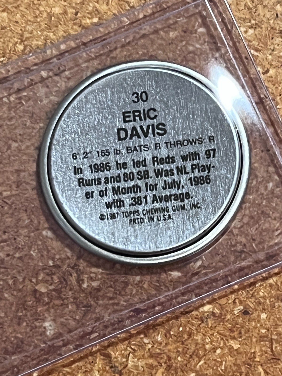 1987 Topps Baseball Coin # 30 Eric Davis