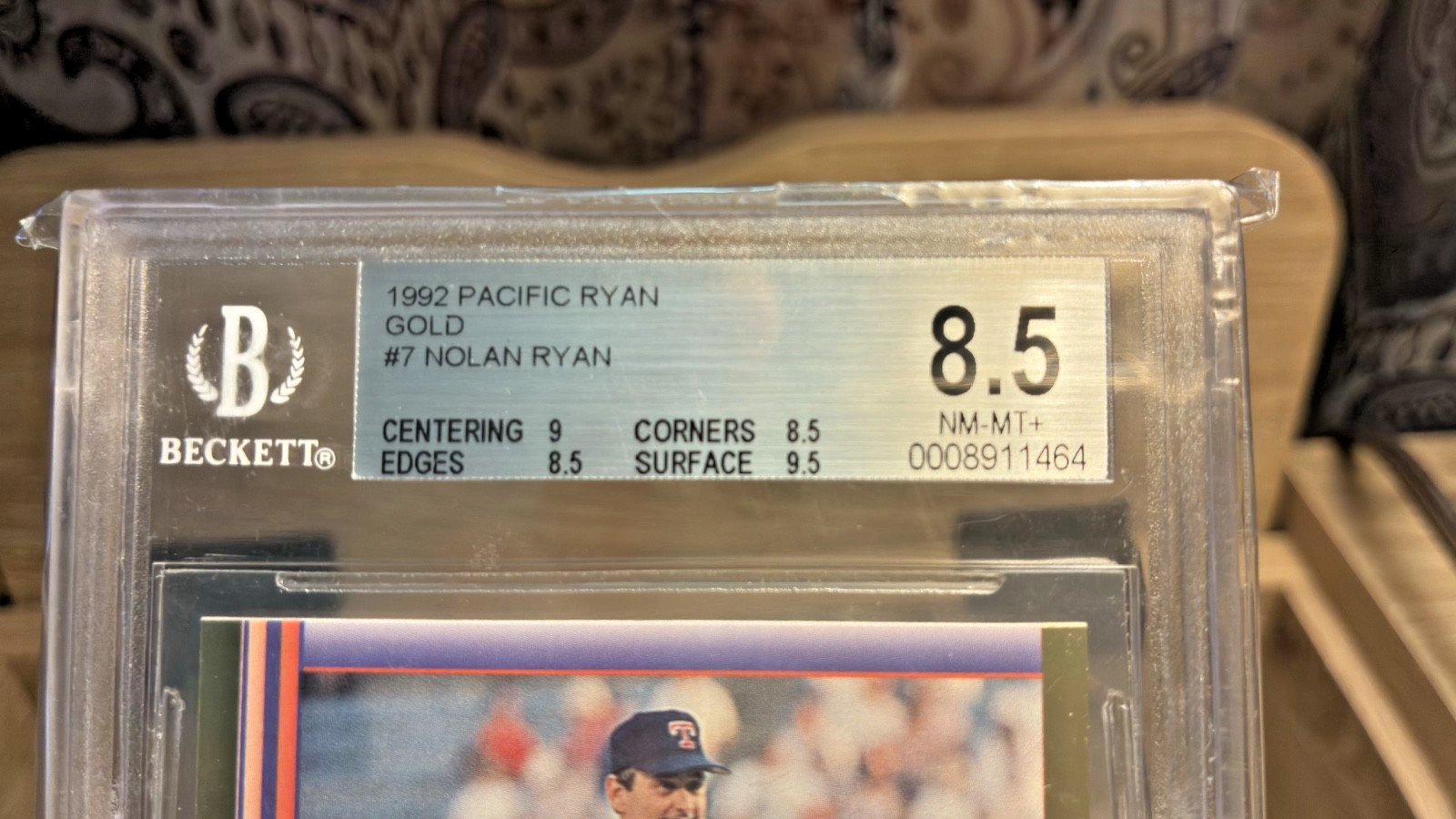 1991 Pacific Texas Express Gold Foil Nolan Ryan #7 BGS 8.5