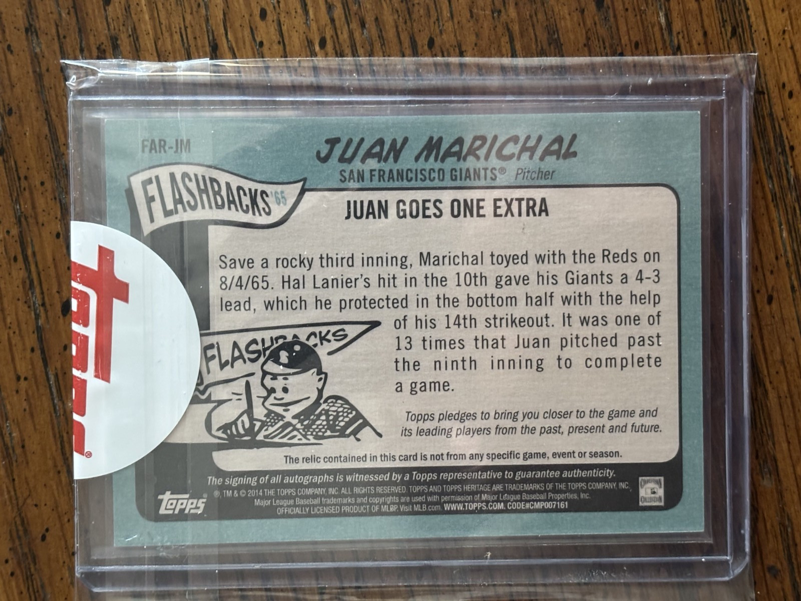 Juan Marichal Signed 2014 TOPPS Card #FAR-JM Giants auto #1 of only 25 !!!!!