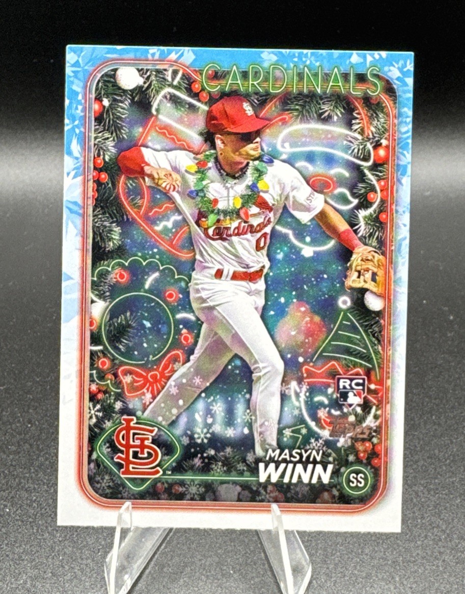 2024 Topps Holiday VARIATION SP LIGHTS H94 Masyn Winn RC, STL Cardinals