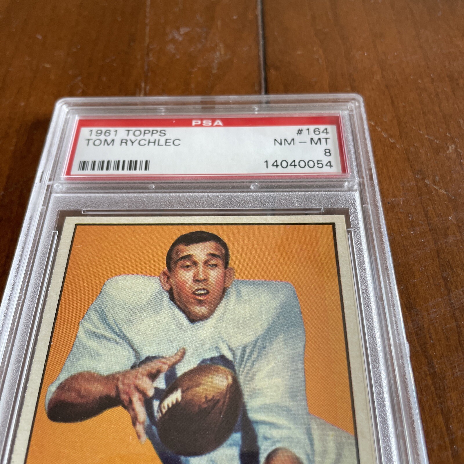 FB – 1961 Topps – #164 – Tom Rychlec – PSA 8 – NM-MT