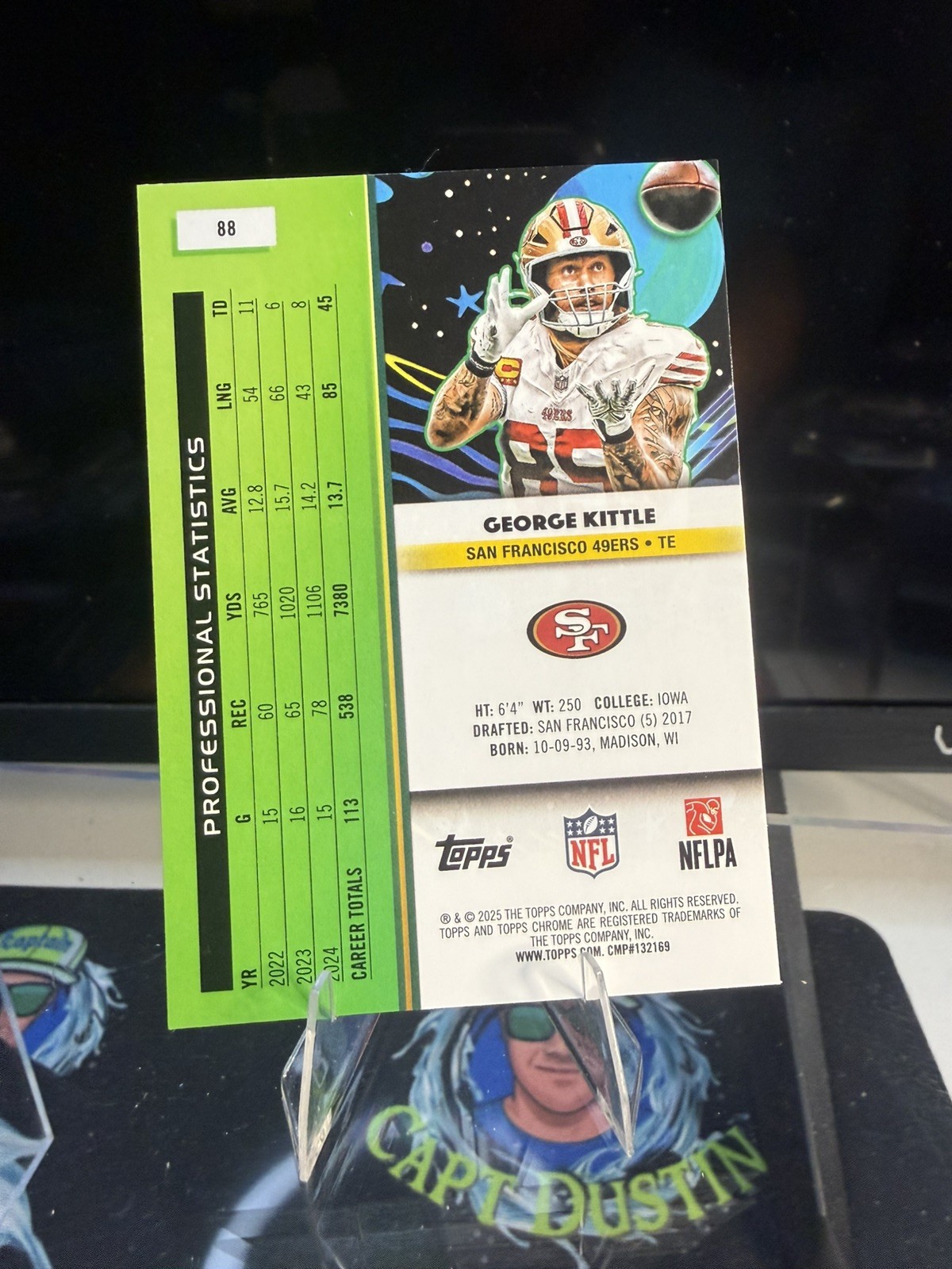 2025 Topps Cosmic Chrome Football George Kittle #88 Base San Francisco 49ers