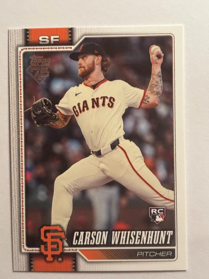 Carson Whisenhunt RC 2026 Topps 75 YEARS Baseball Series One #183 Rookie