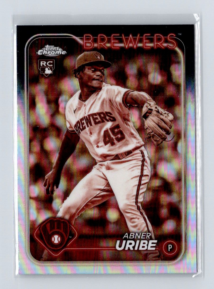 2024 Topps Chrome Sepia Refractors #276 Abner Uribe Rookie Milwaukee Brewers