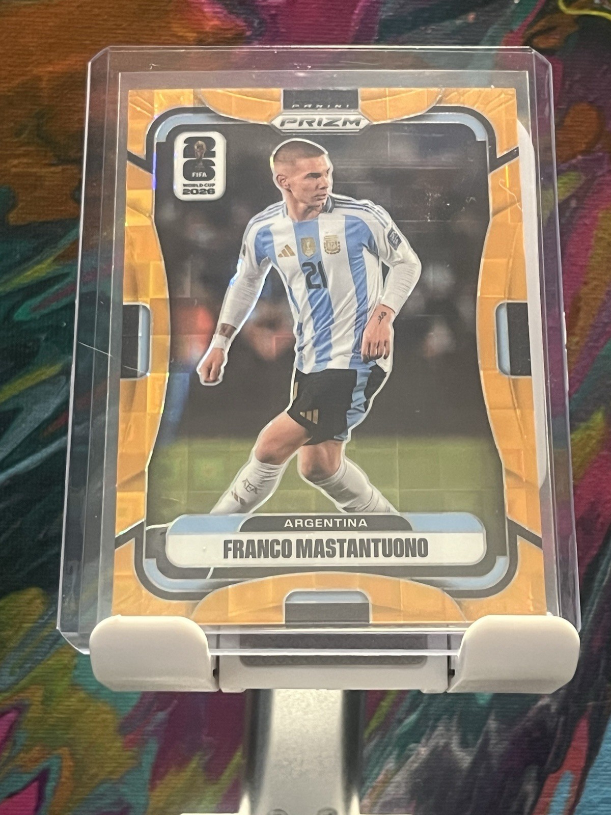 2026 Panini Prizm FIFA World Cup Franco Mastantuono Orange Pandora Prizm /215