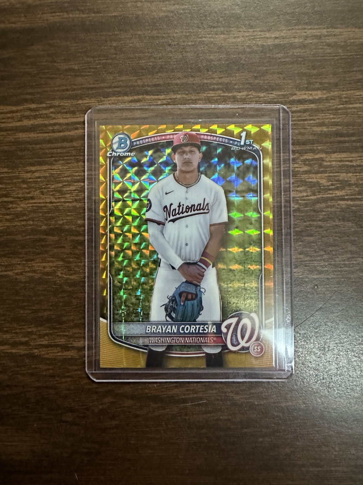 Brayan Cortesia 2025 Bowman Chrome 1st Bowman Gold 50/50. Washington Nationals.