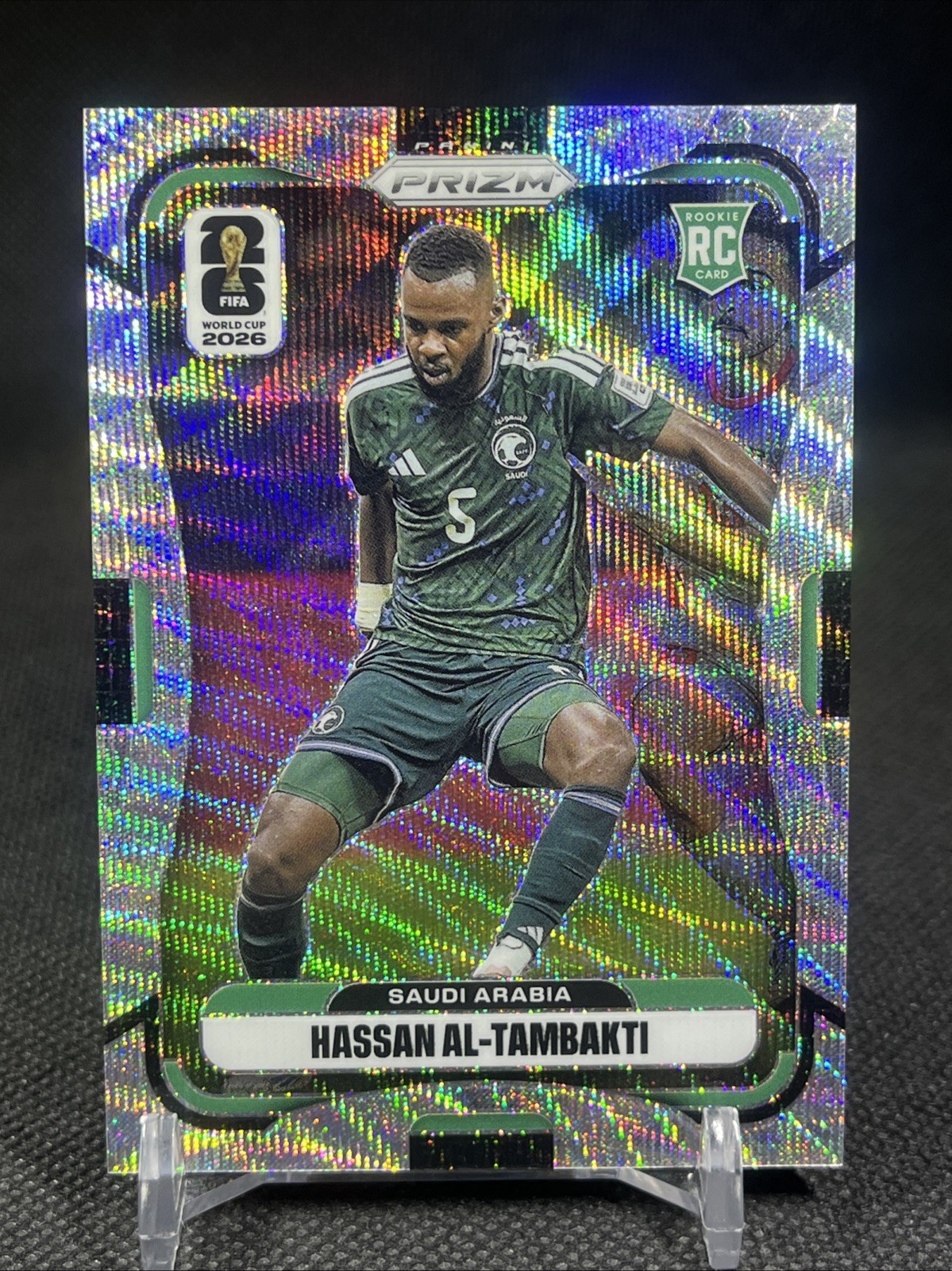 Hassan Al-Tambakti Saudi Arabia 2026 Panini Prizm FIFA World Cup Wave 382
