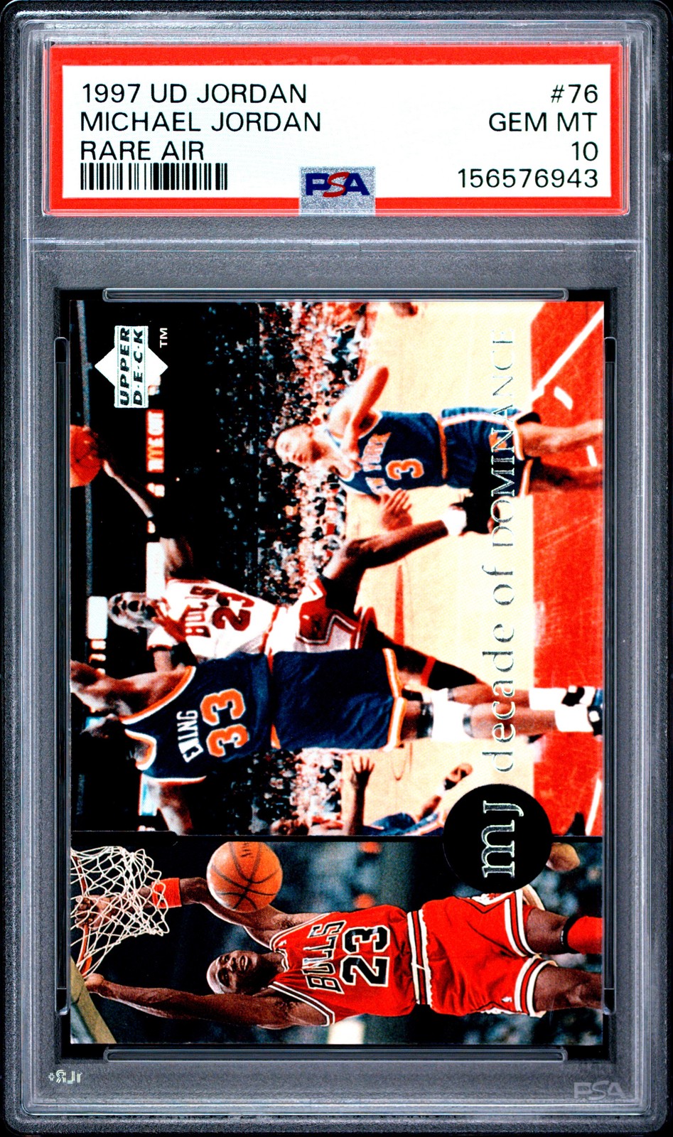 1997 Upper Deck Mj Rare Air #76 Michael Jordan Rare Air PSA 10