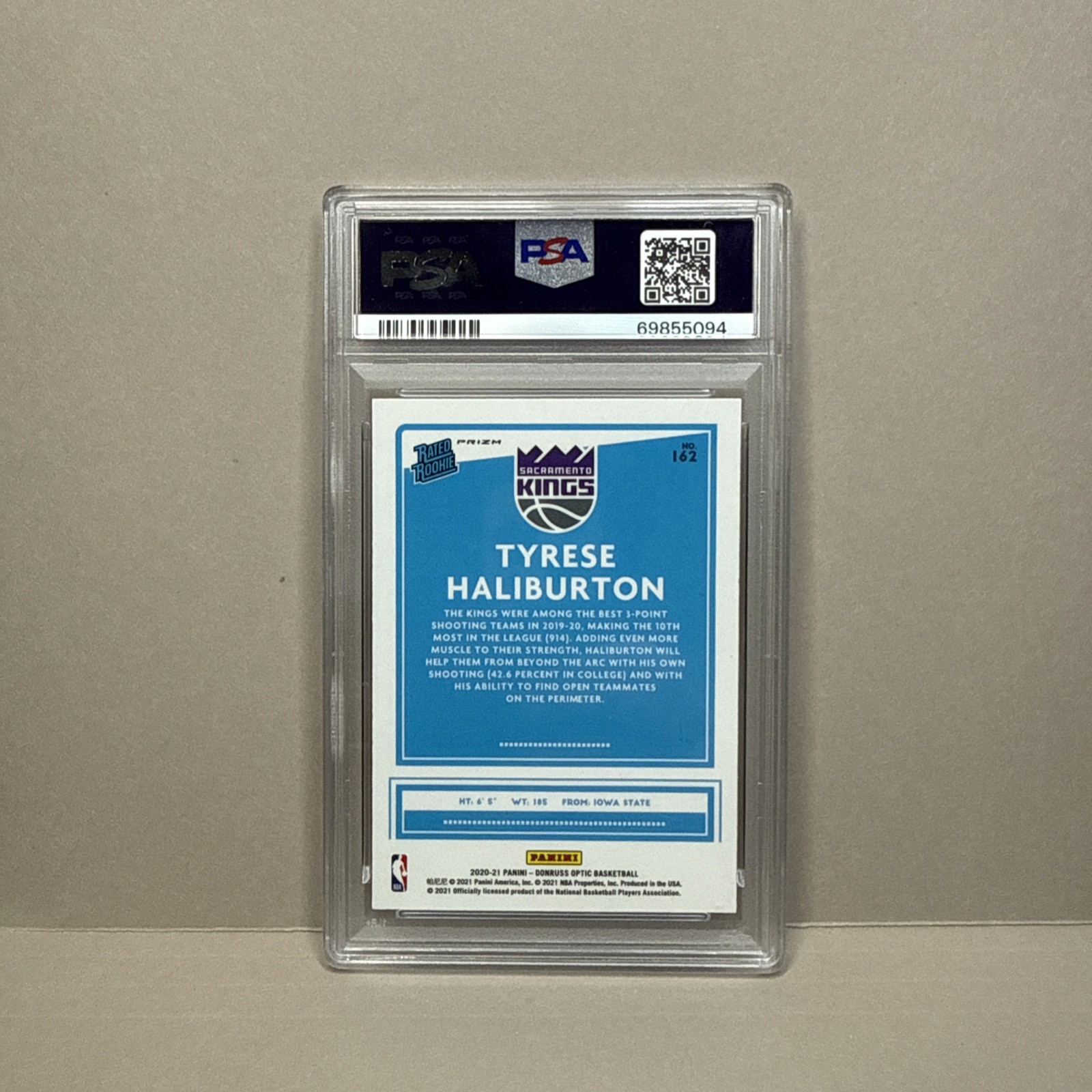 2020-21 Panini Donruss Optic Tyrese Halliburton Rated Rookie PURPLE HOLO Prizm