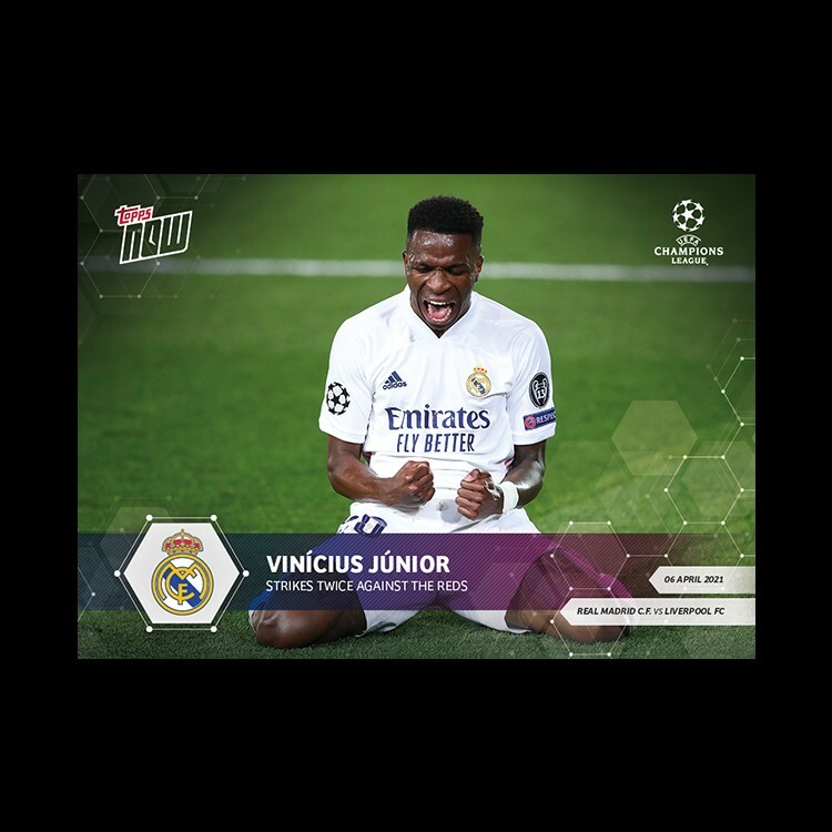 Vinicius Junior Real Madrid CF 2021 UCL Topps Now Card #59 UEFA Champions League