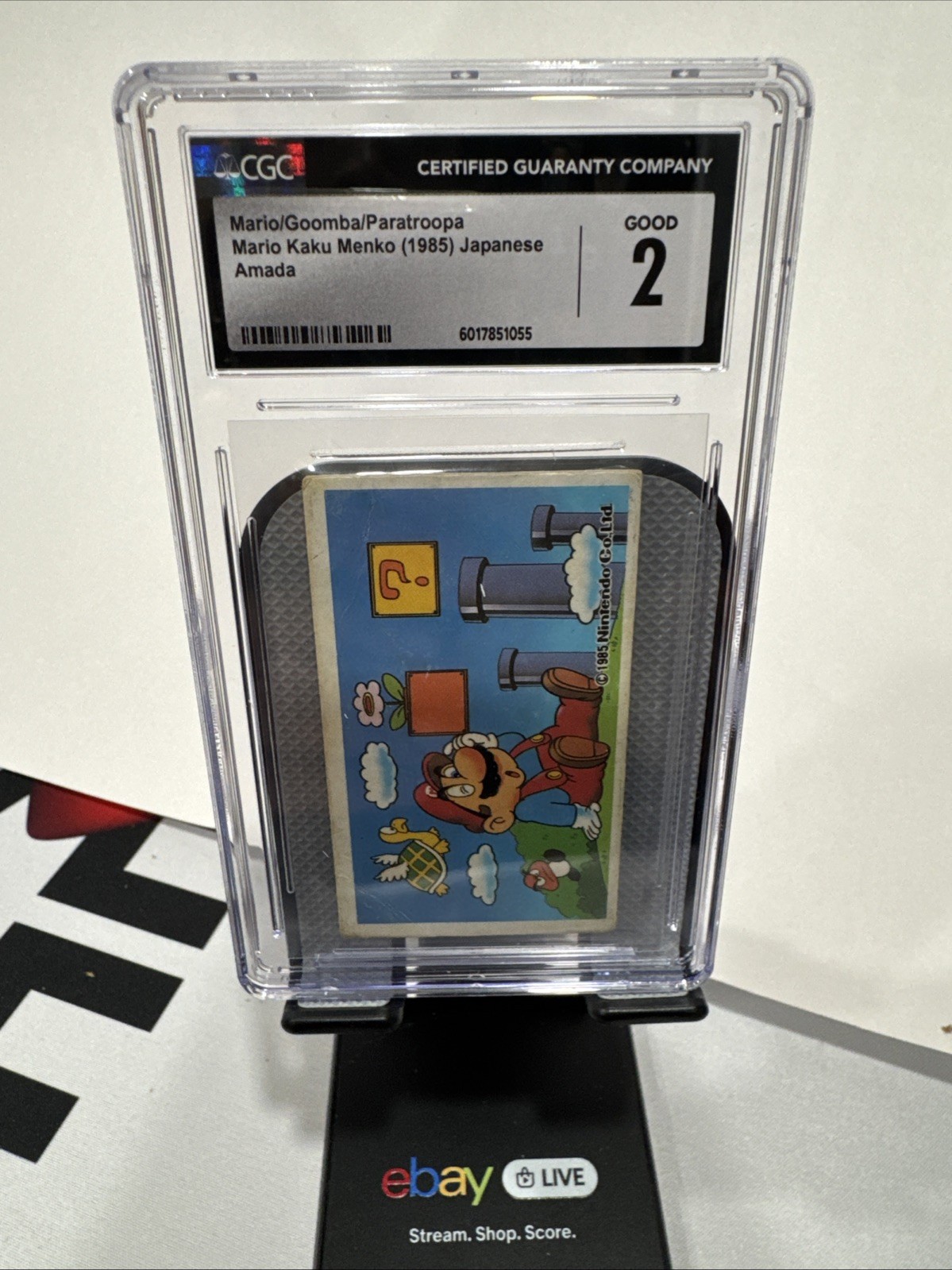 Mario/Goomba/Paratroopa CGC 2 1985 Japanese menko Other Card