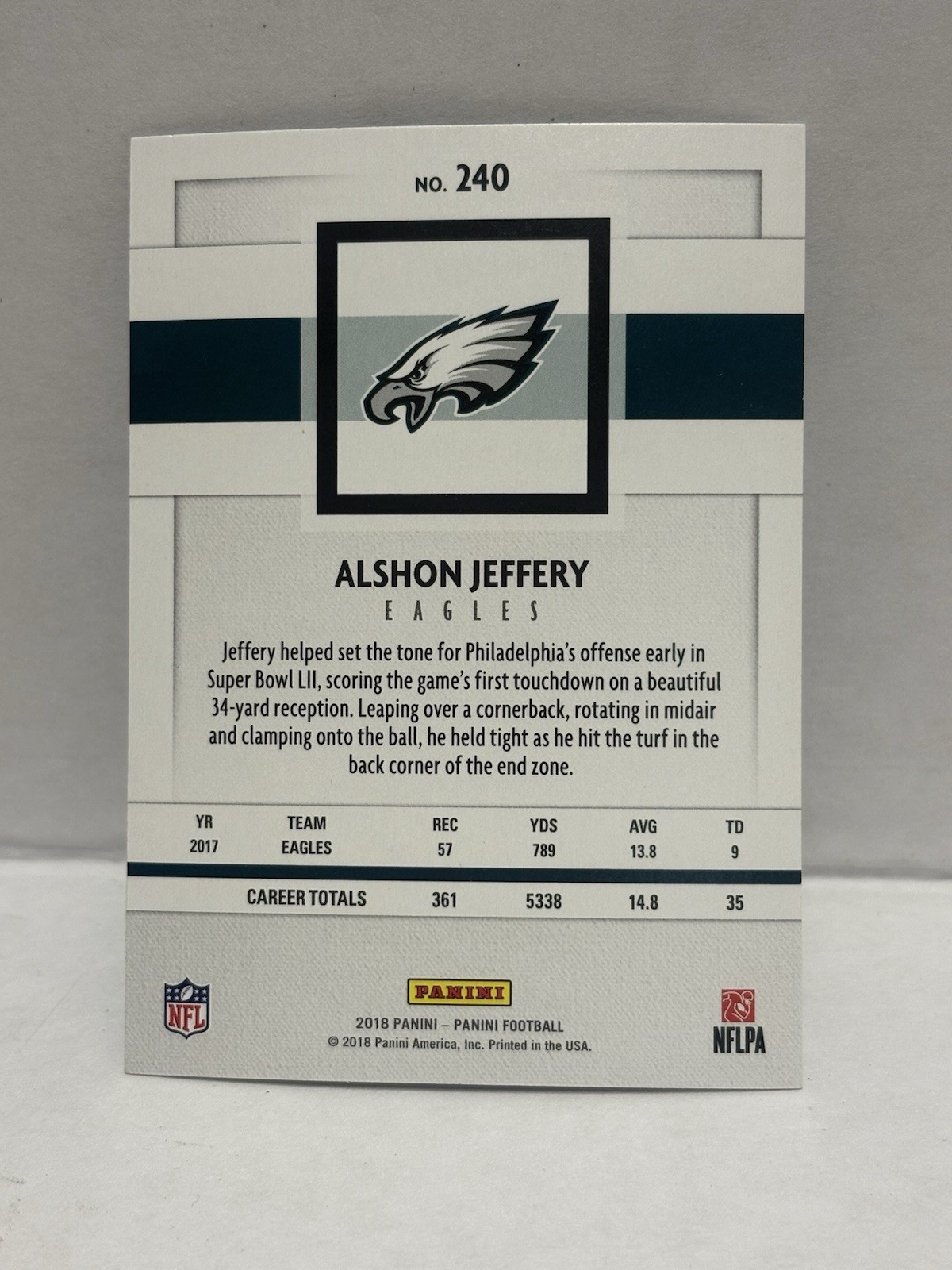 2018 Panini American Football Card NFL various players various teams A3