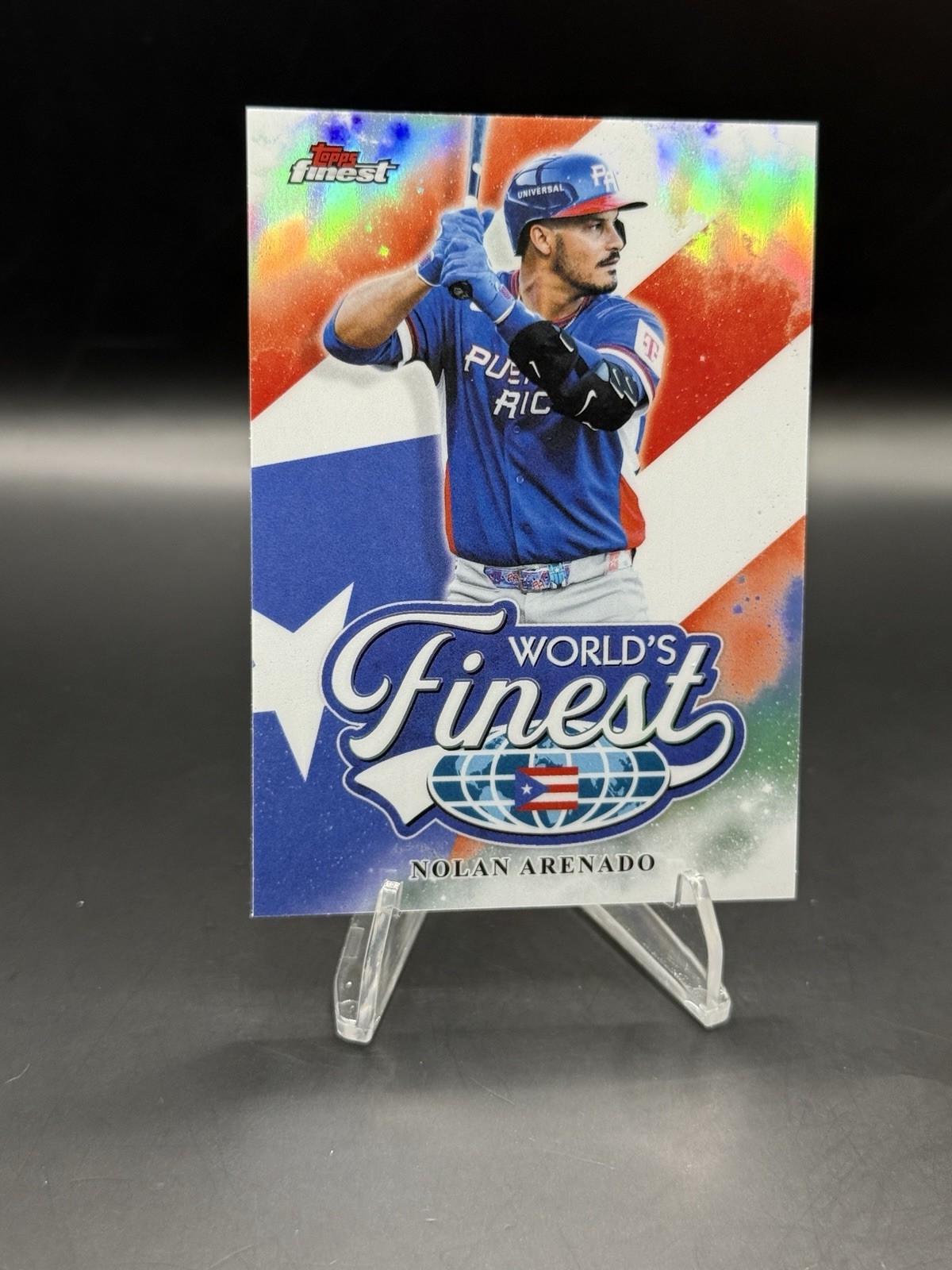 Nolan Arenado 2026 Topps Finest WF-29 World’s Finest Refractor Puerto Rico