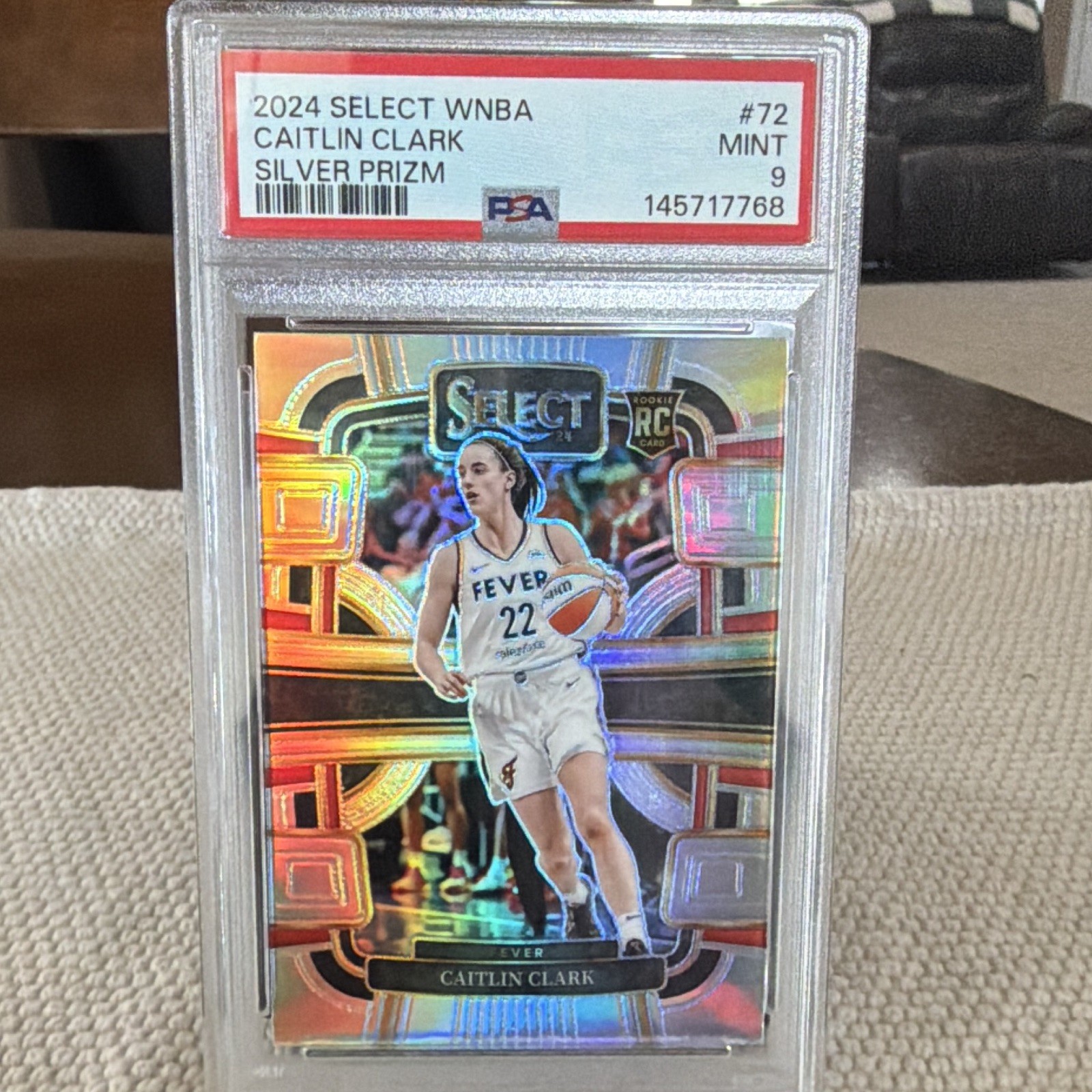 Panini Select WNBA 2024 Caitlin Clark #72 Concourse Silver Prizm RC PSA 9